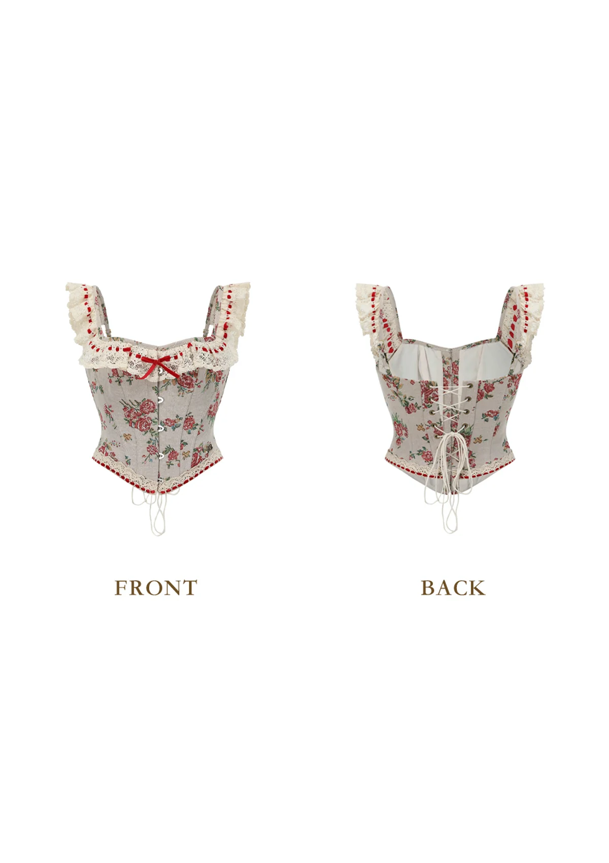 Rosey Christmas Cottage Corset - Thrancidy