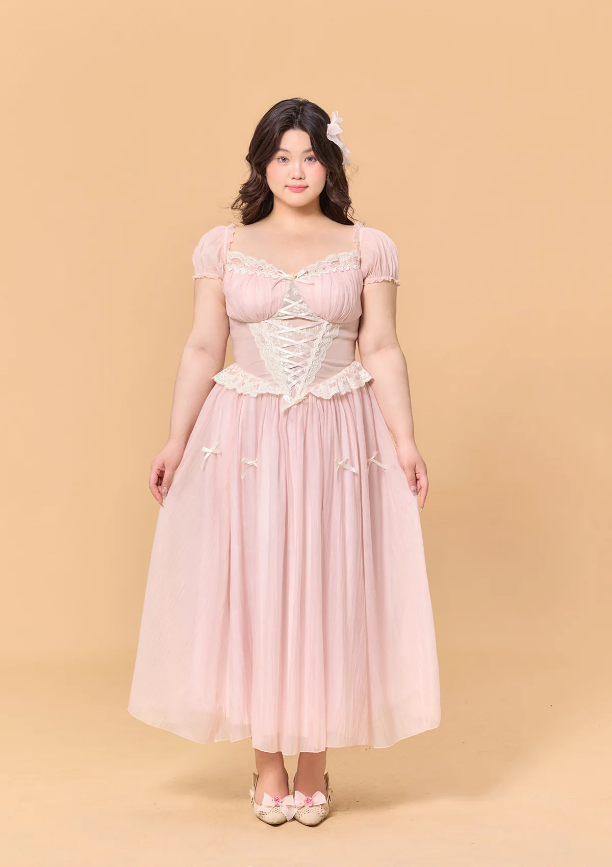 Curve & Plus Pink Mist Fairy Dress - Thrancidy