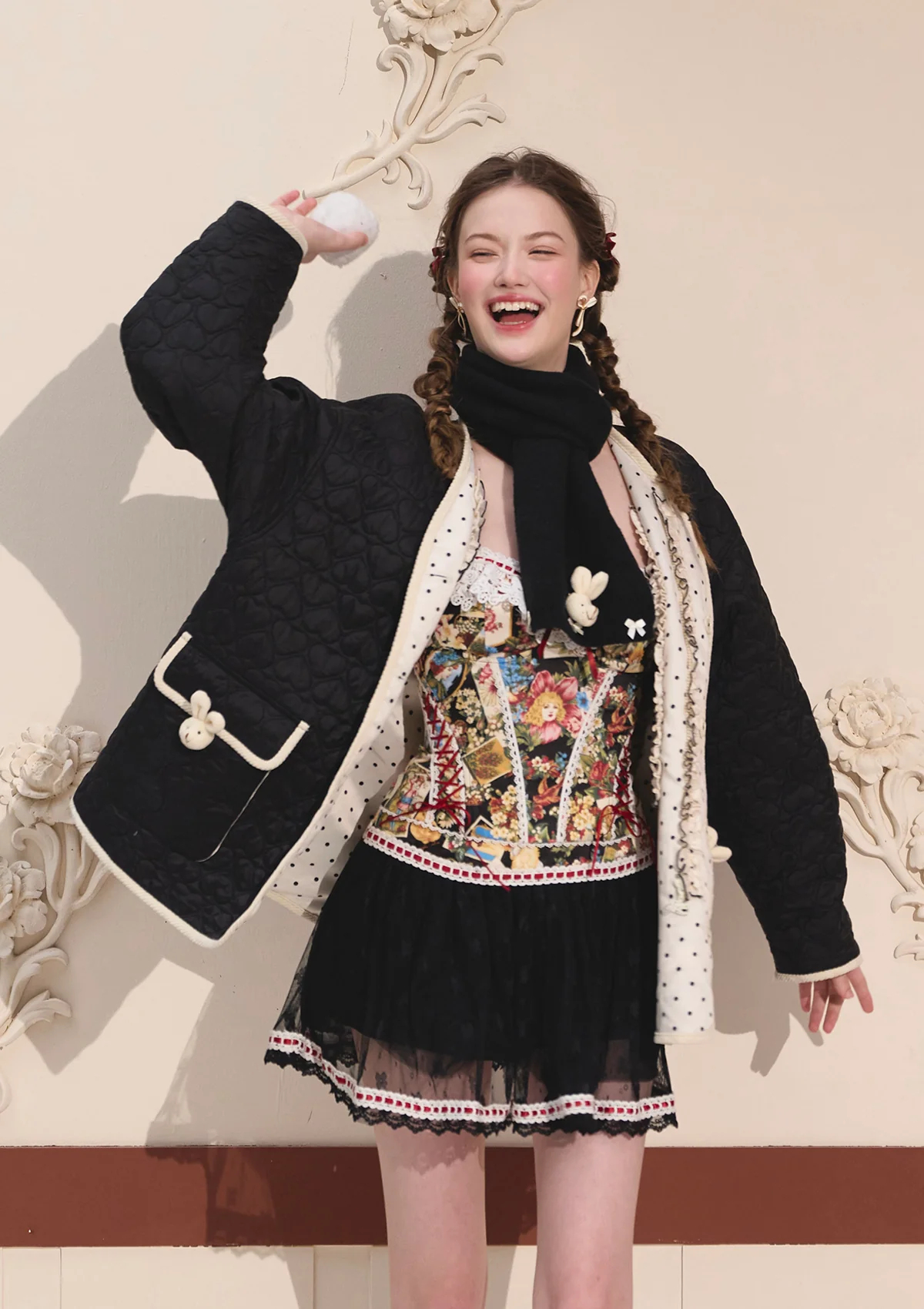 Berry Katie Rabbit Cotton Coat - Thrancidy