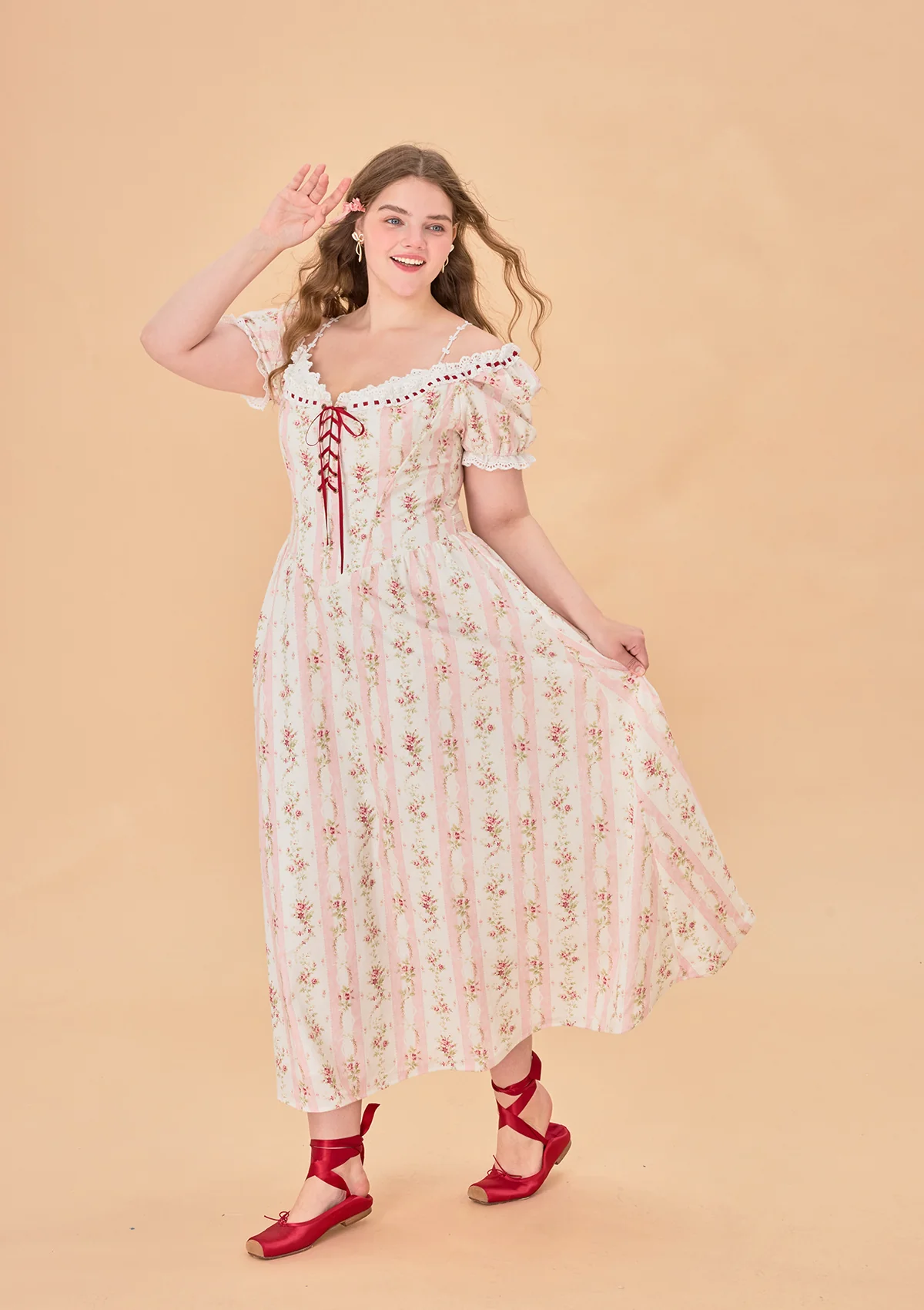 Curve & Plus Audrey Tea Party Corset Dress - Thrancidy