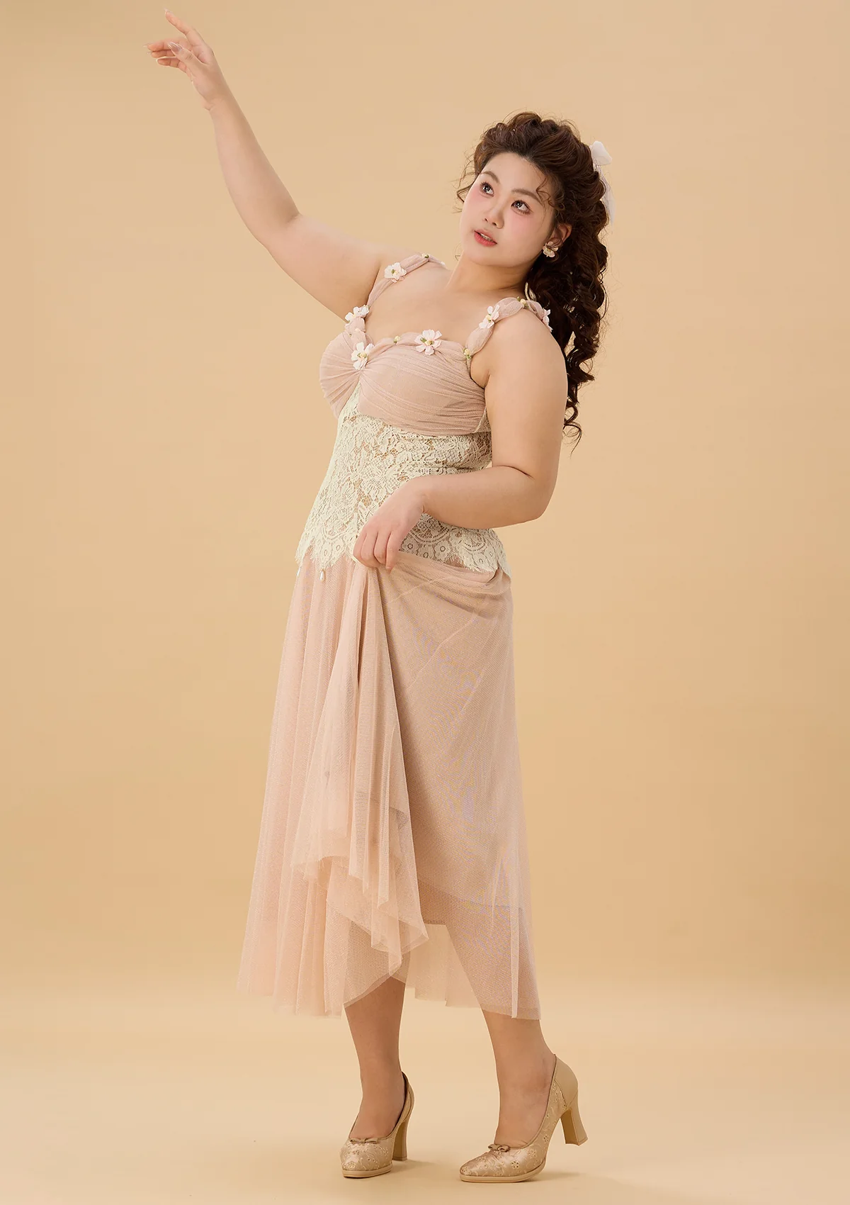 Curve & Plus Daisy Wind Chine Dress - Thrancidy