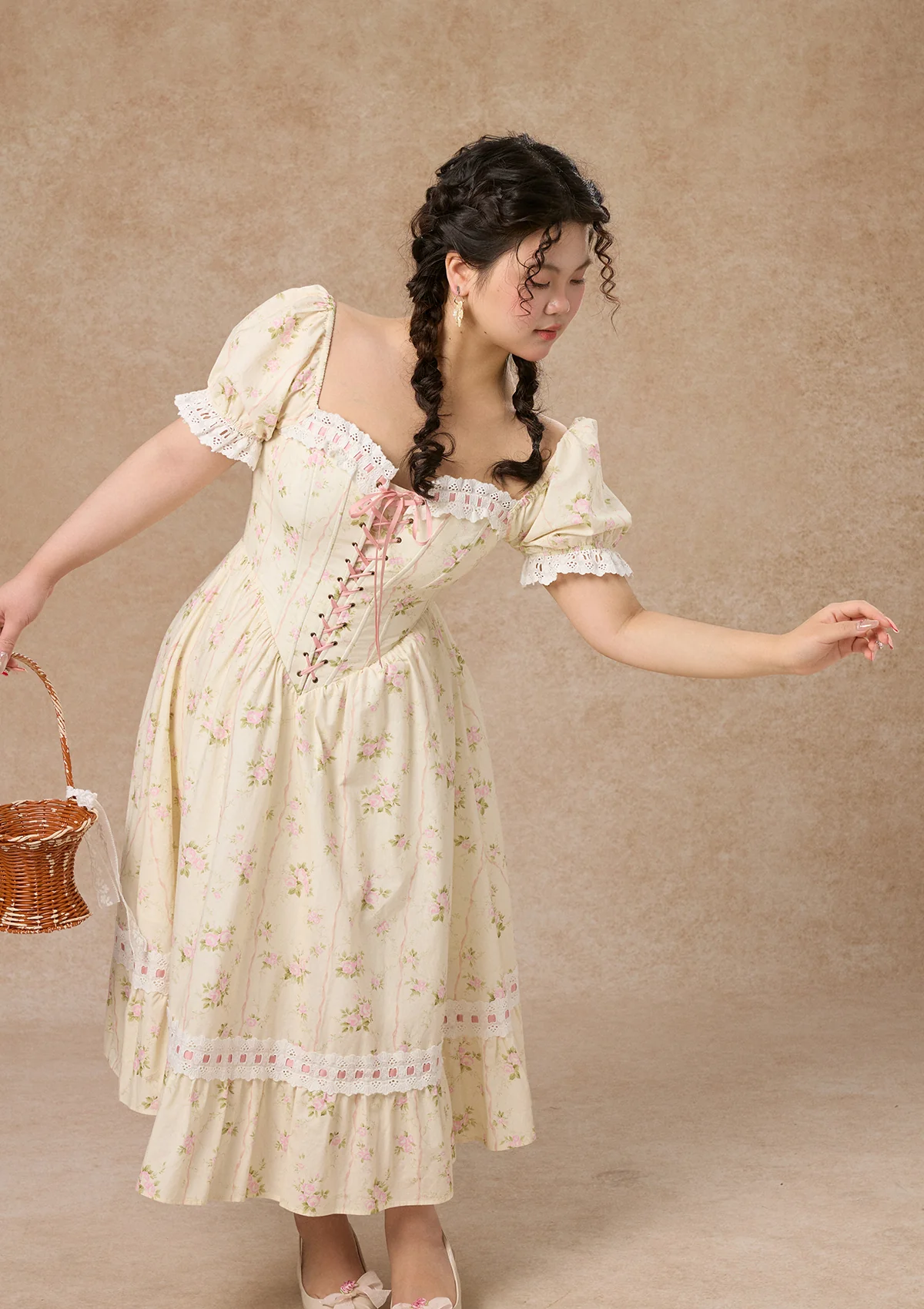 Curve & Plus Kapok Diary Corset Dress - Thrancidy