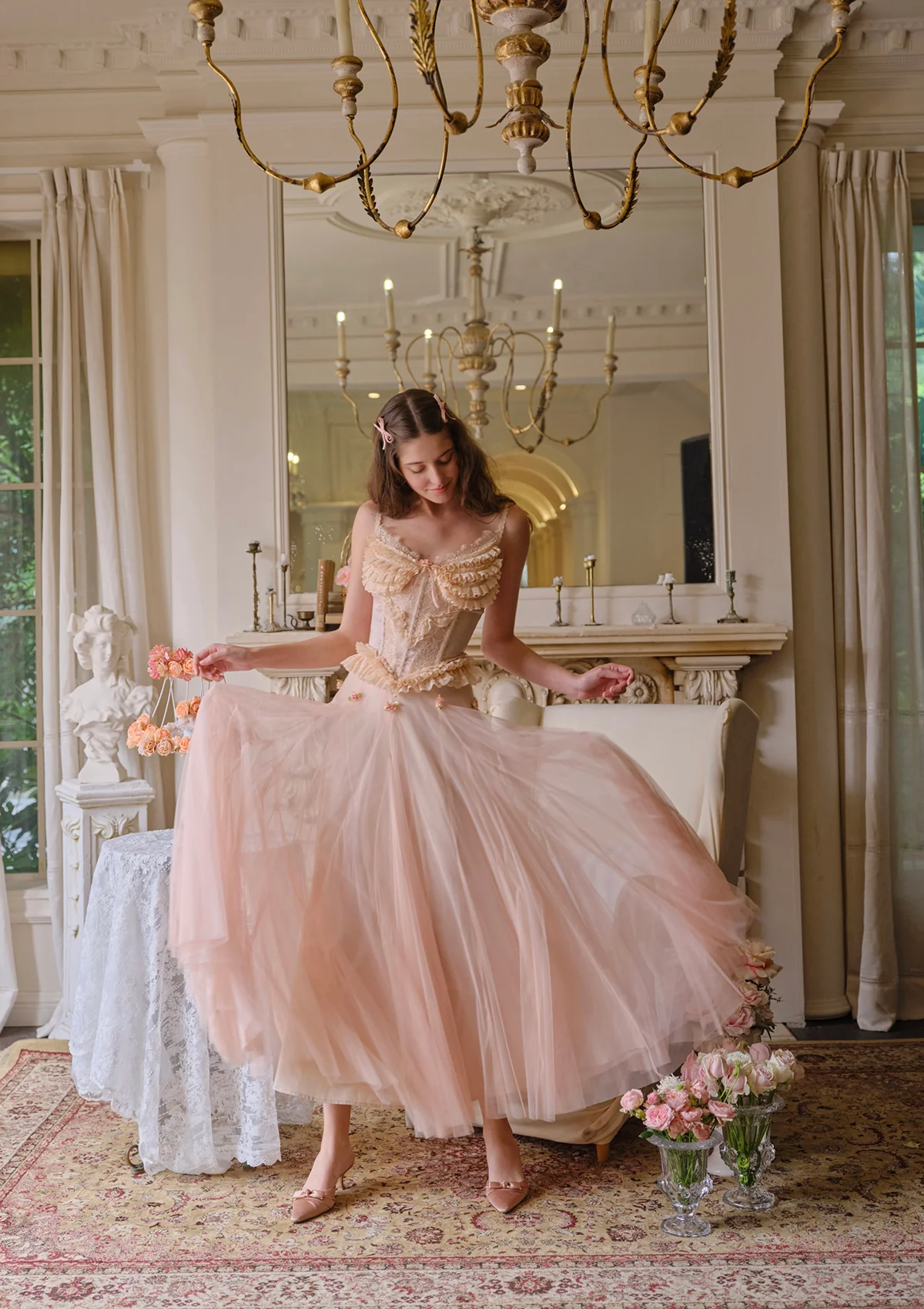 Peach Fairy Gauze Skirt - Thrancidy