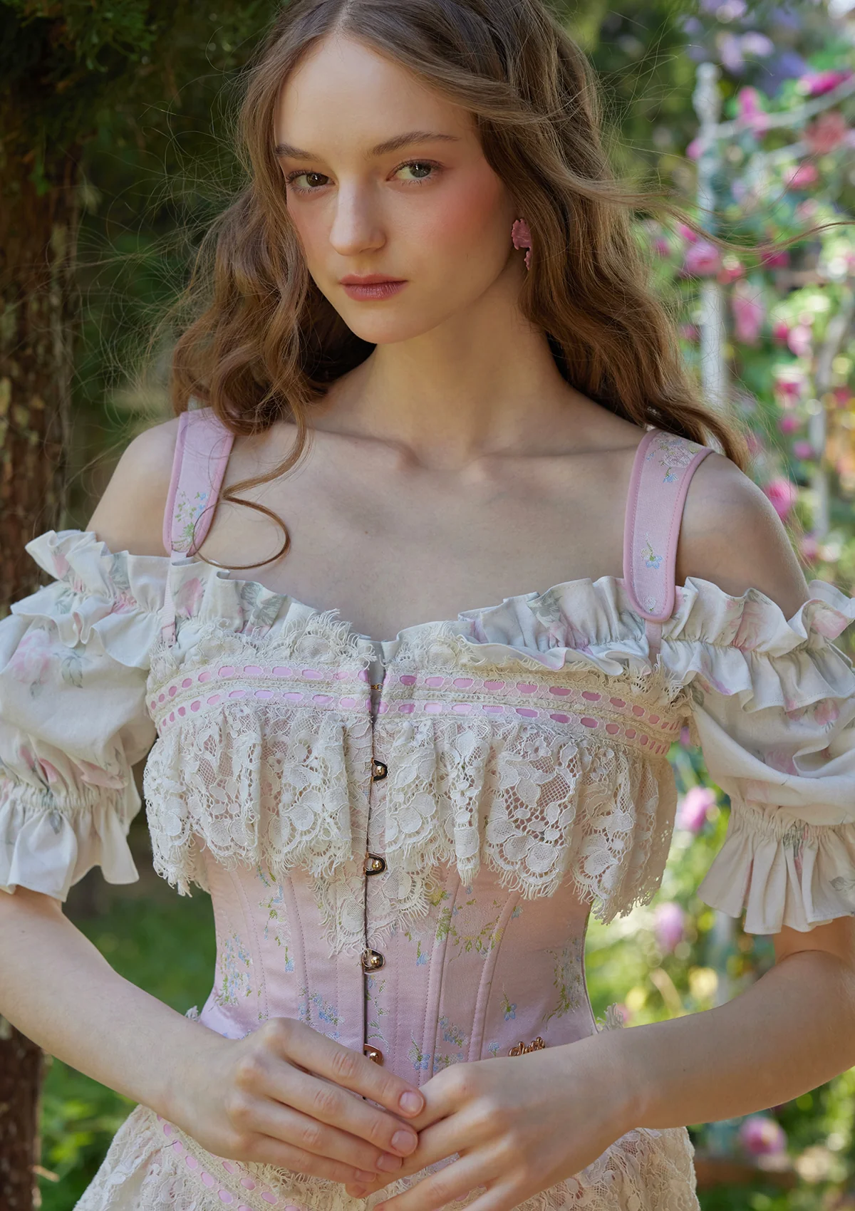 Bloom in Coral Island Corset - Thrancidy