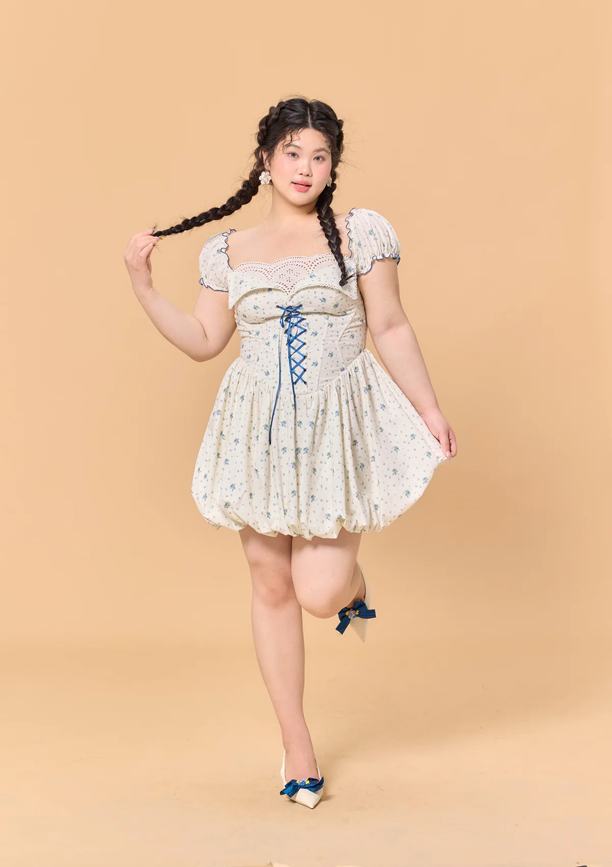 Curve & Plus Blueberry Jam Jar Dress - Thrancidy