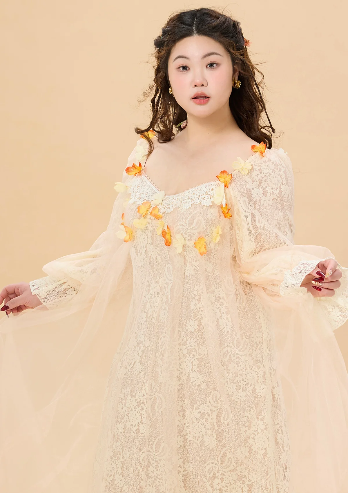 Curve & Plus Sunset & Orange Ocean Dress - Thrancidy