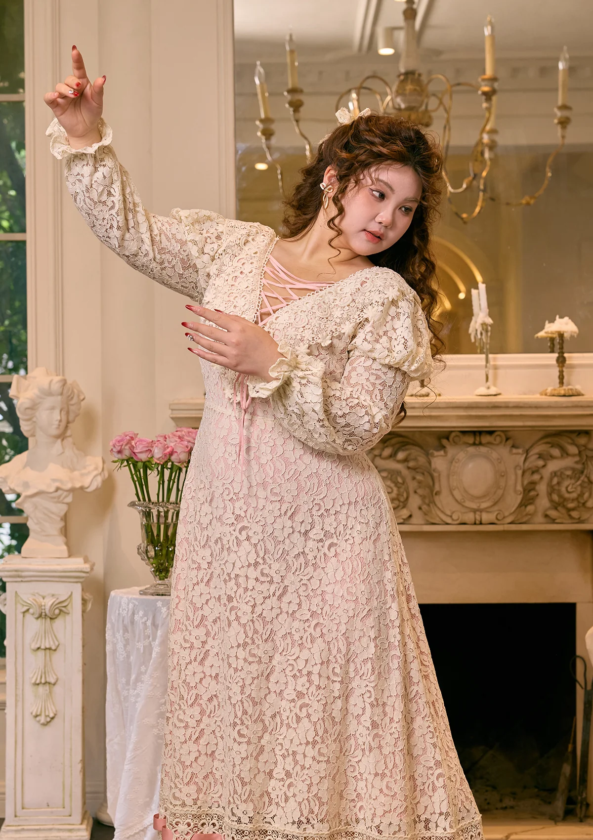 Curve & Plus Monologue Poem of Rose Dress - Thrancidy