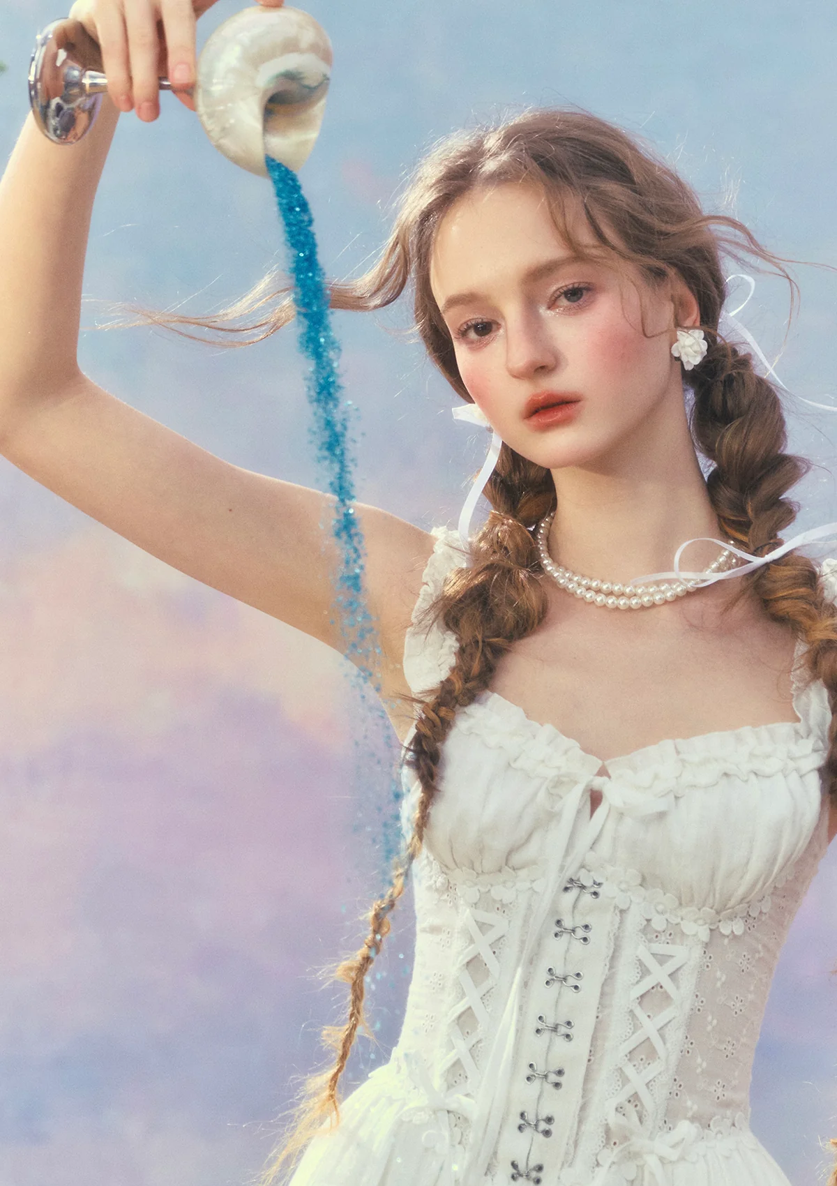 White Dream Tide Corset Dress - Thrancidy