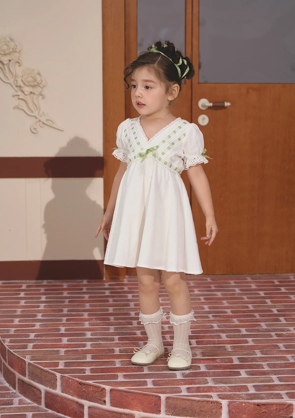 Toddler Girl Green Apple Paradise Dress - Thrancidy