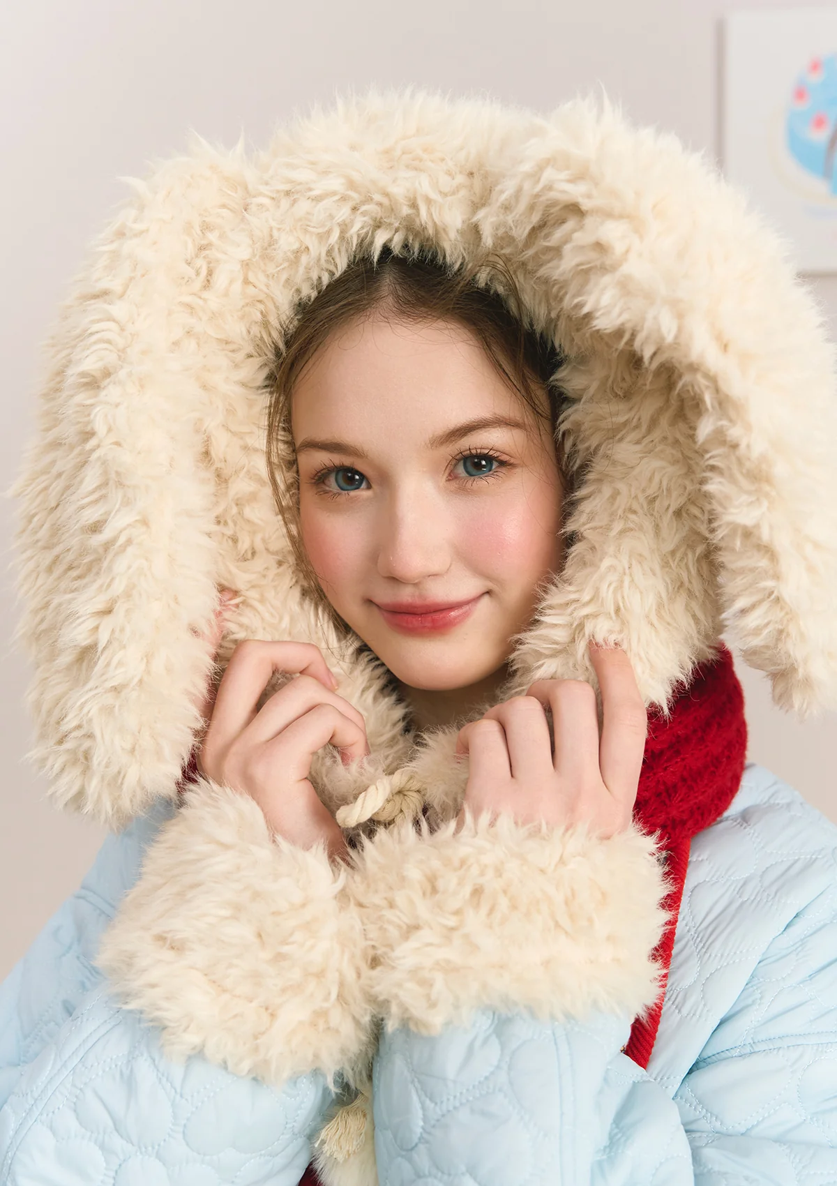 Berry Katie Rabbit Plush Coat - Thrancidy