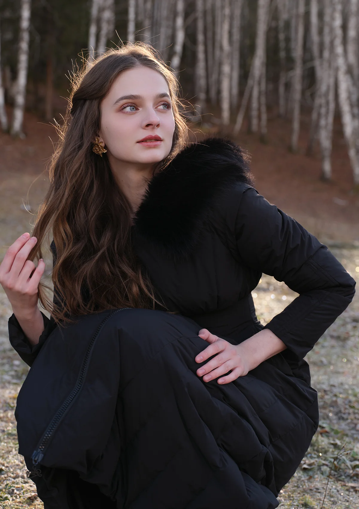 Paper Feather Down Coat(Black) - Thrancidy