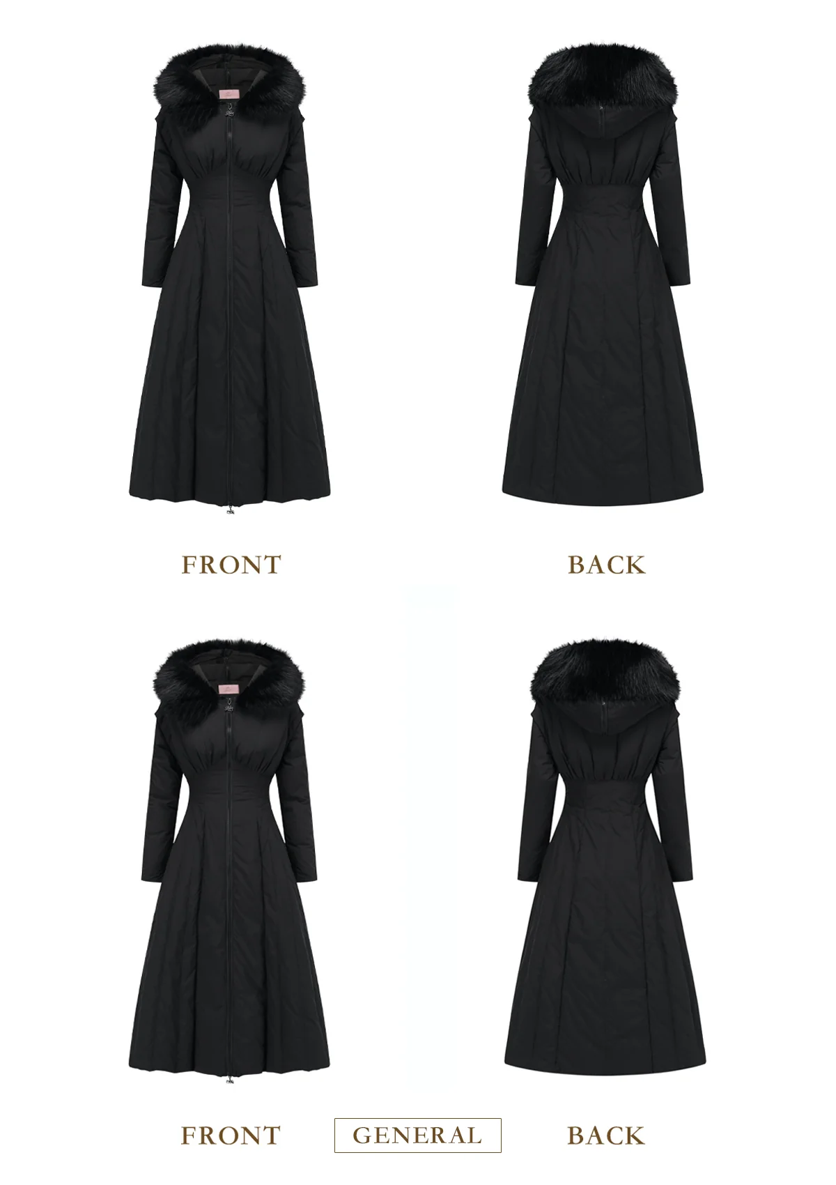 Paper Feather Down Coat(Black) - Thrancidy