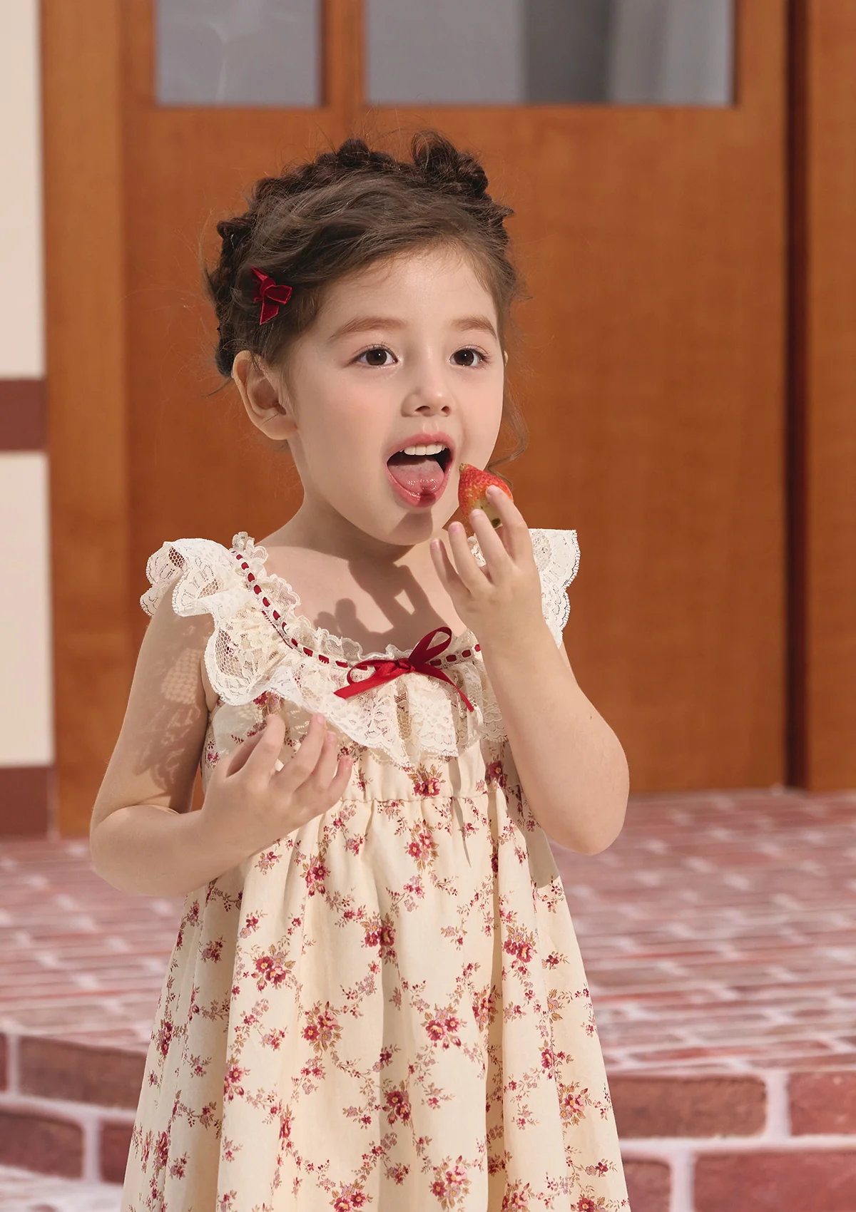 Toddler Girl Red Garnet Dress - Thrancidy