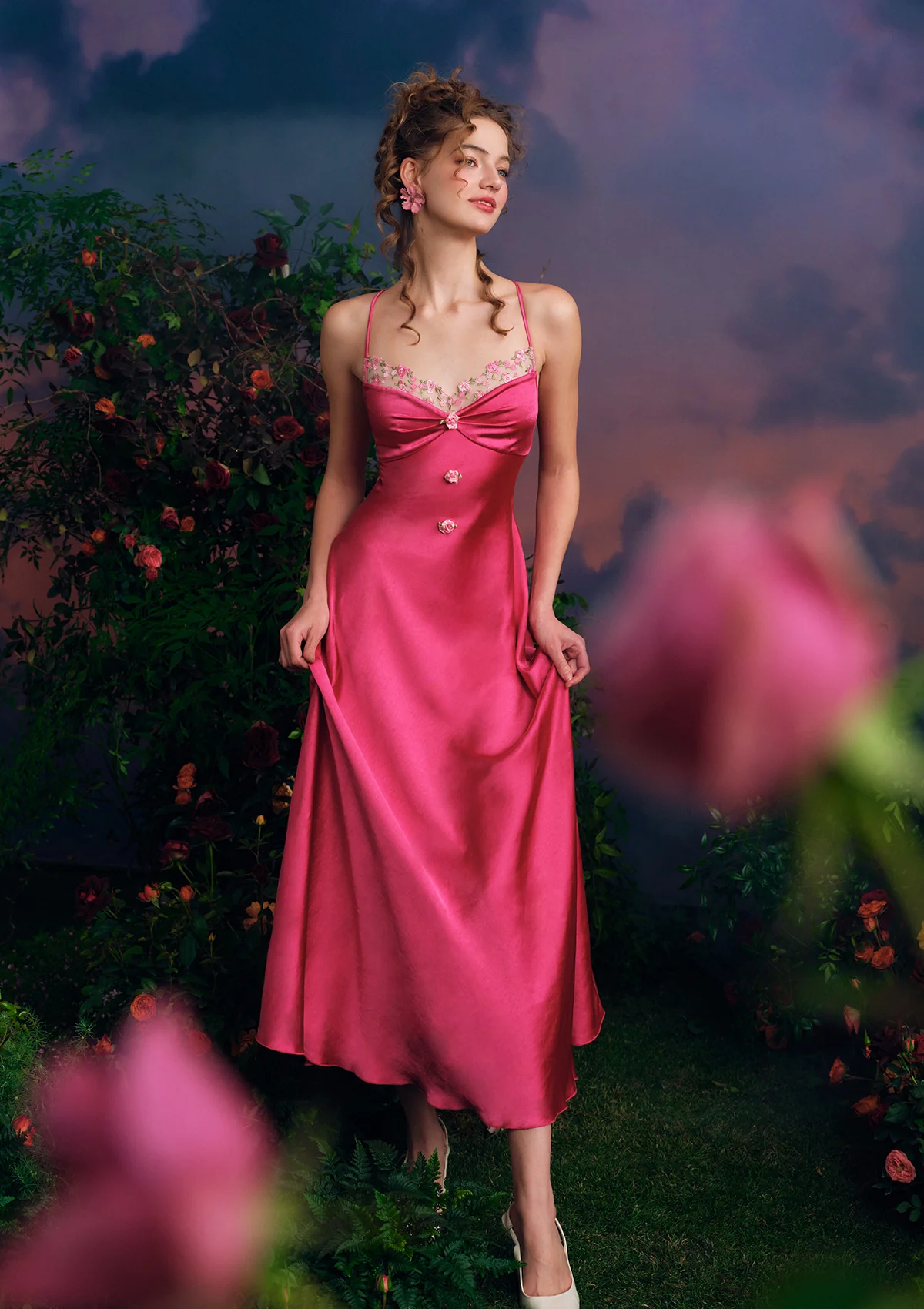 Tuberose Rose Beauty Dress - Thrancidy