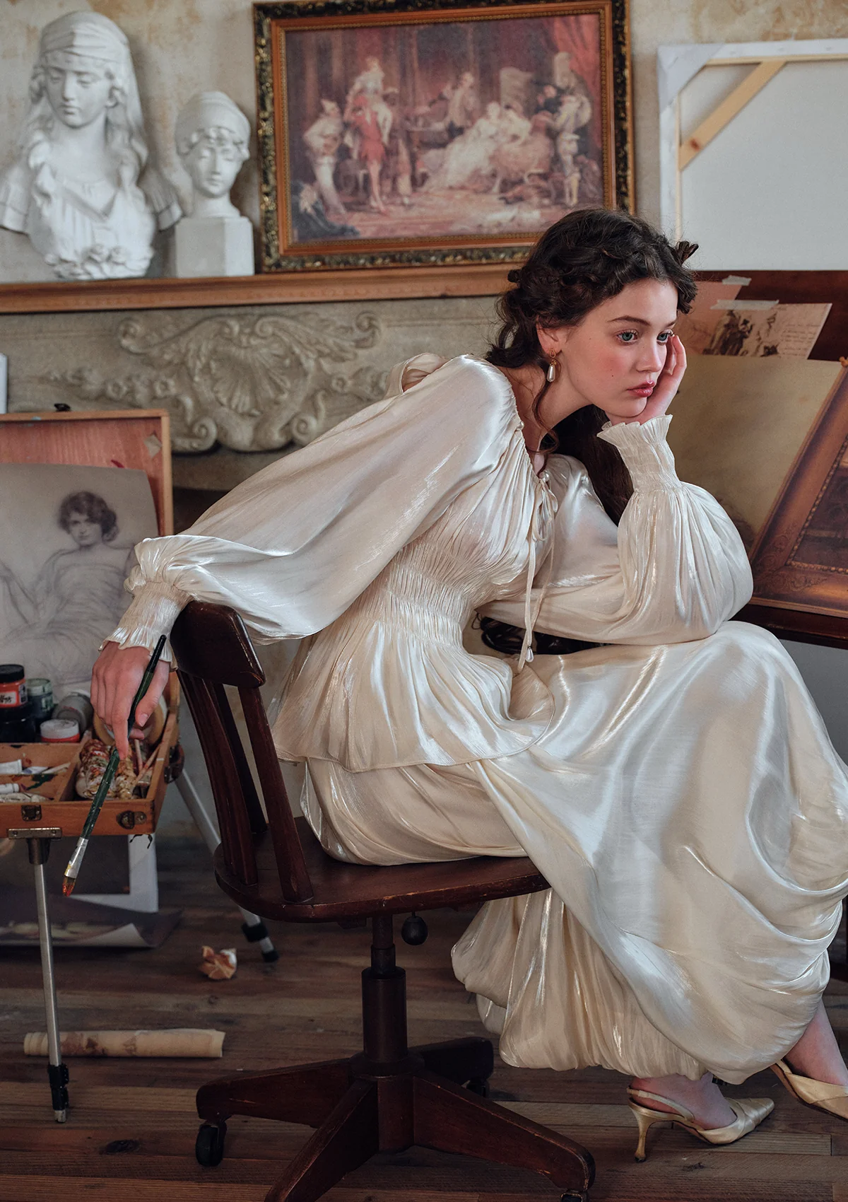 White Butterfly Flora Skirt - Thrancidy