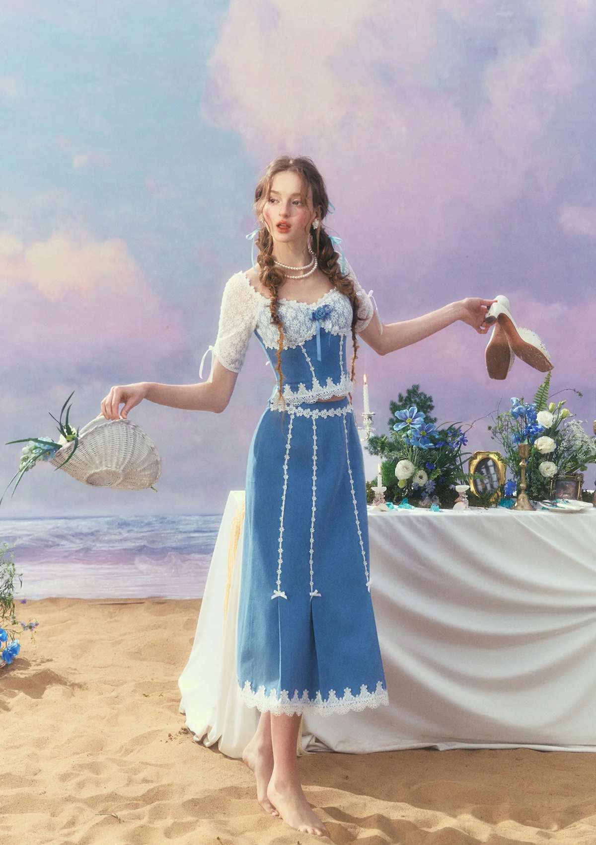 Dream Blue Coast Skirt - Thrancidy