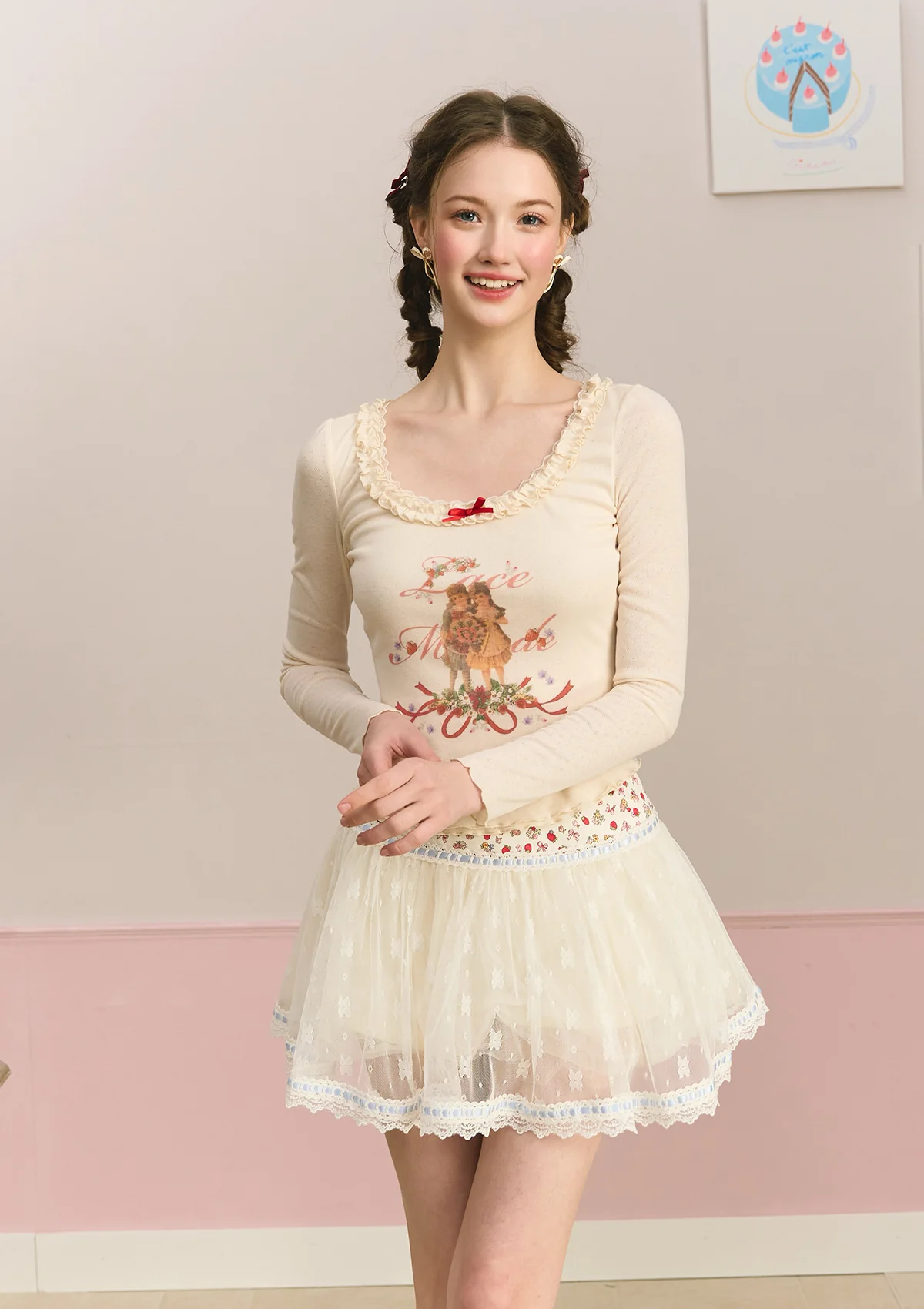 Curve & Plus Little Berry Chef Bottom Shirt - Thrancidy