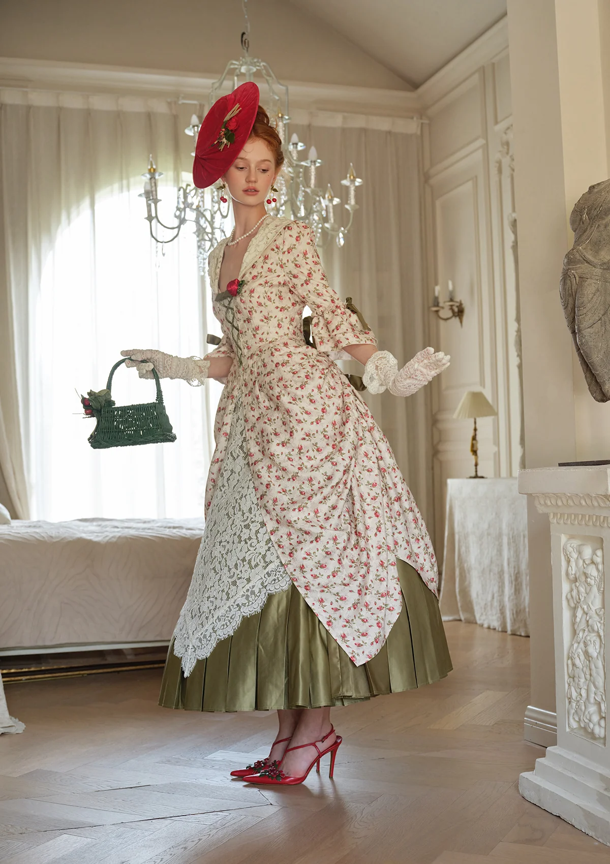 The Feast of Strawberry Bustle Dress - Thrancidy