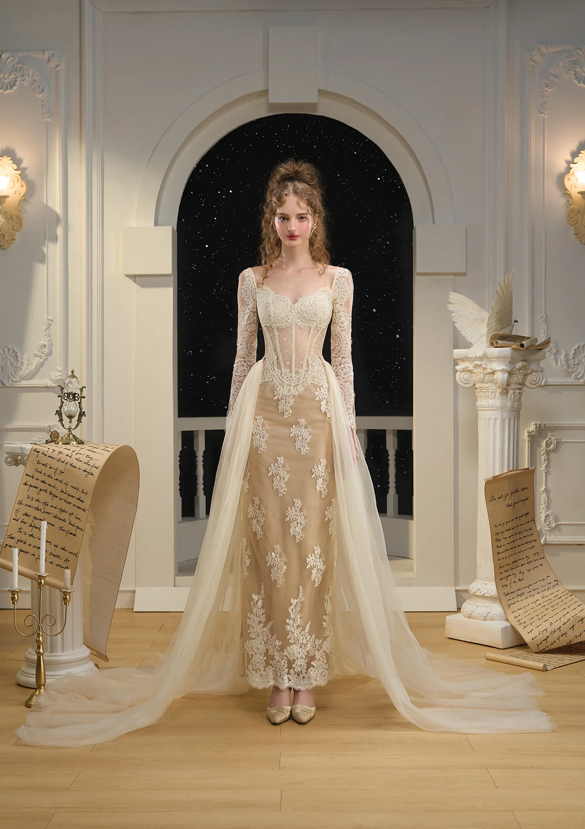 Swan Wings Corset Dress - Thrancidy