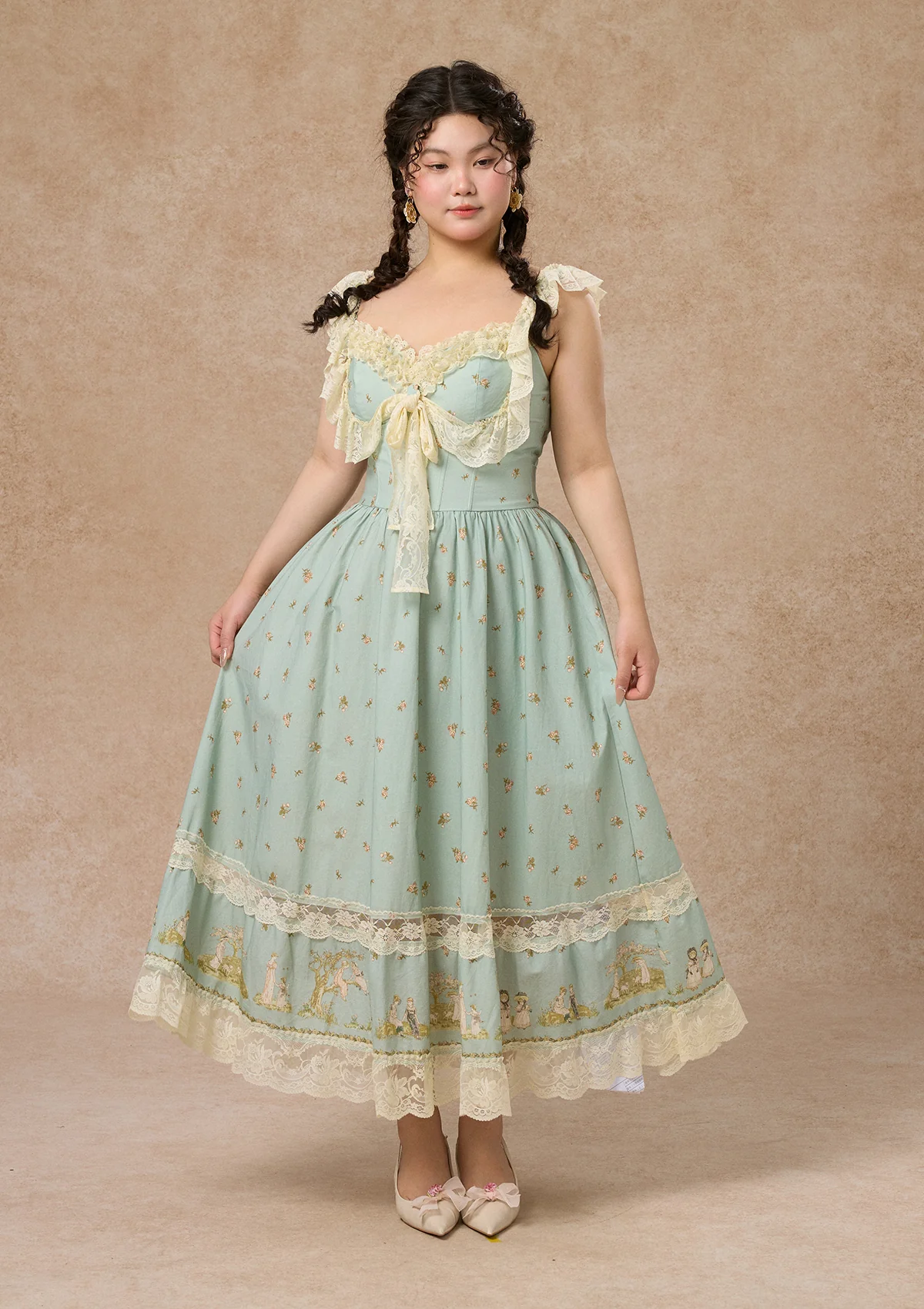 Curve&Plus Woodland Fairy Corset Dress (sleeveless) - Thrancidy