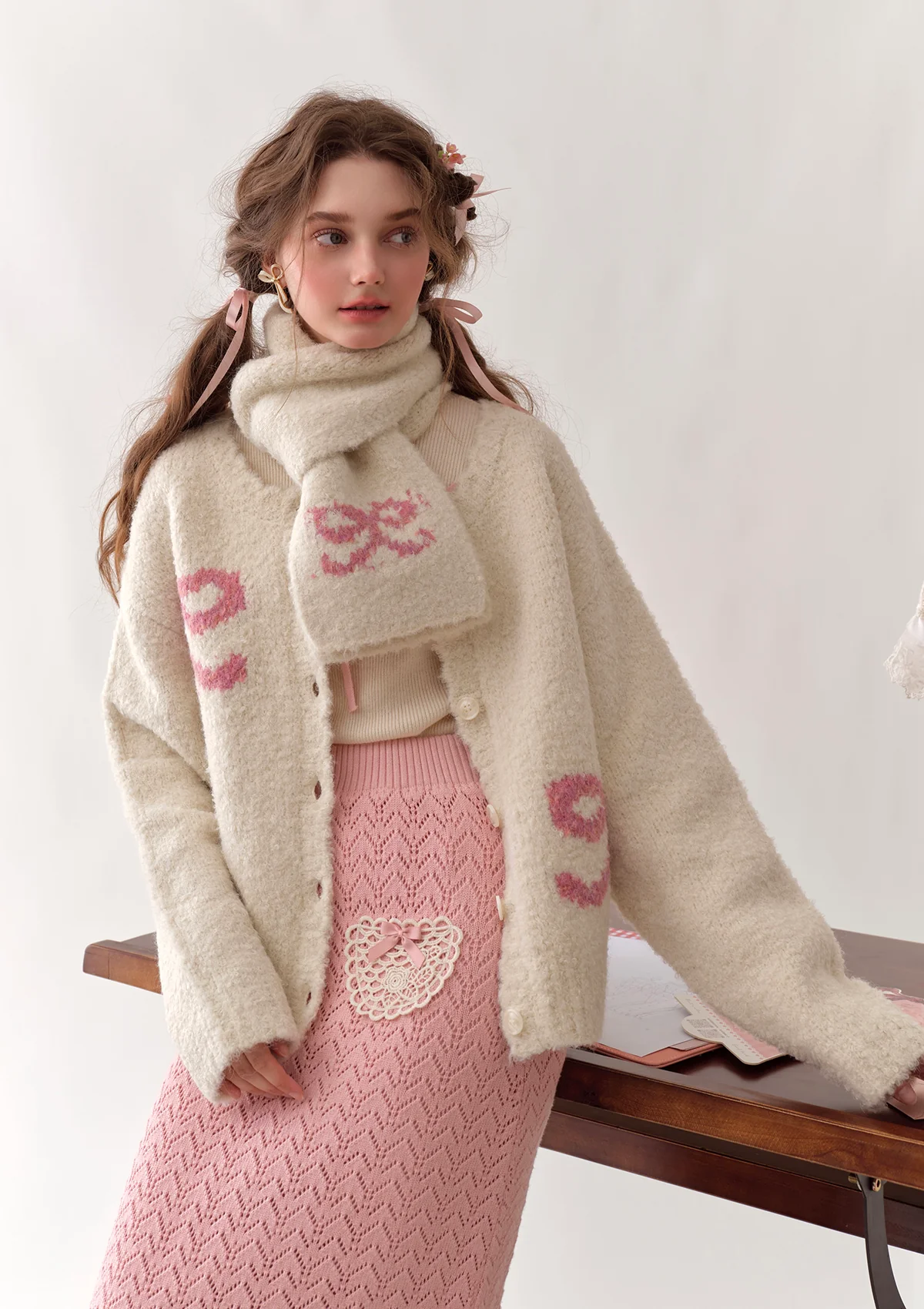 Strawberry Young Sister Knit Cardigan - Thrancidy