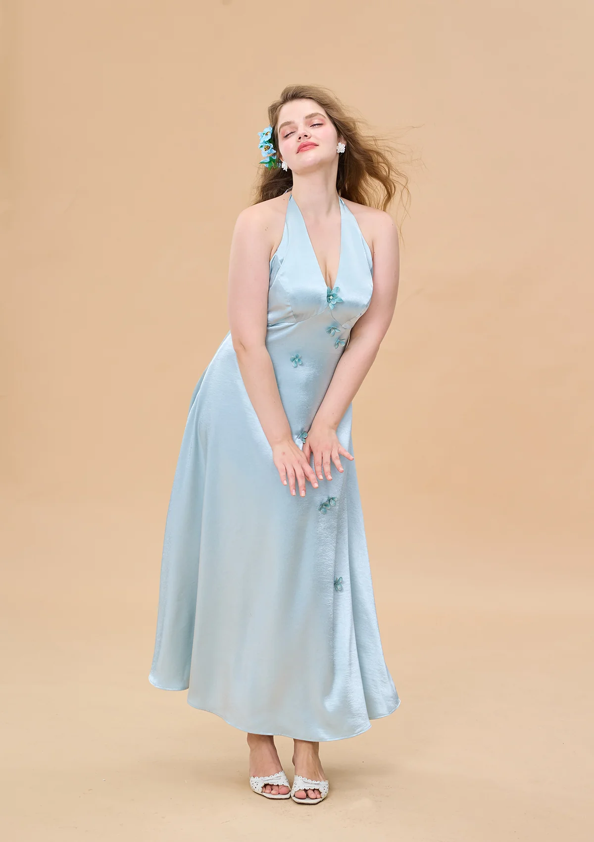 Curve & Plus Butterfly Pearl Dress - Thrancidy