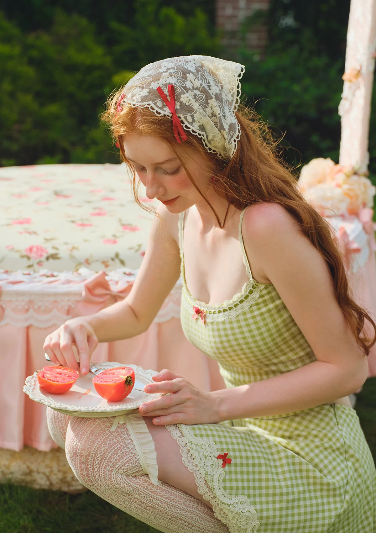 Matcha Cranberry Skirt - Thrancidy