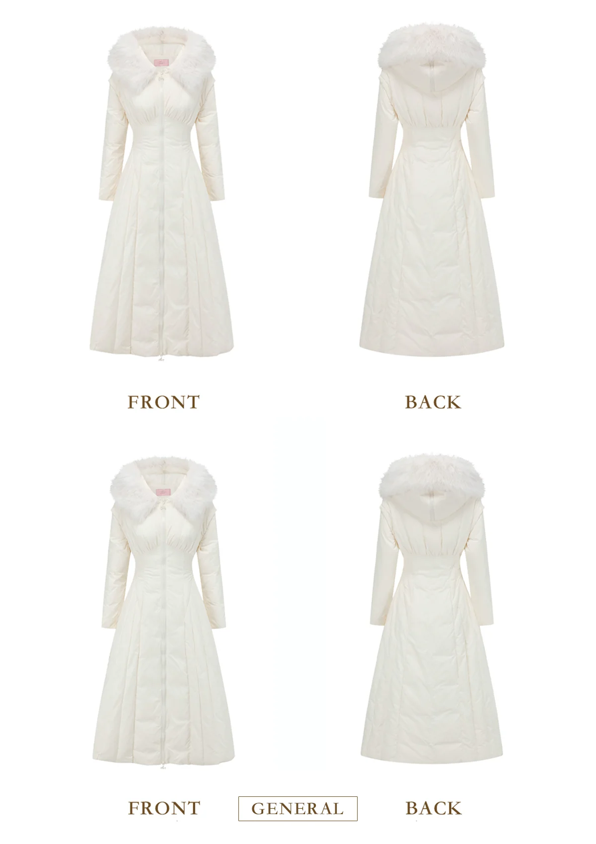 Paper Feather Down Coat(White) - Thrancidy