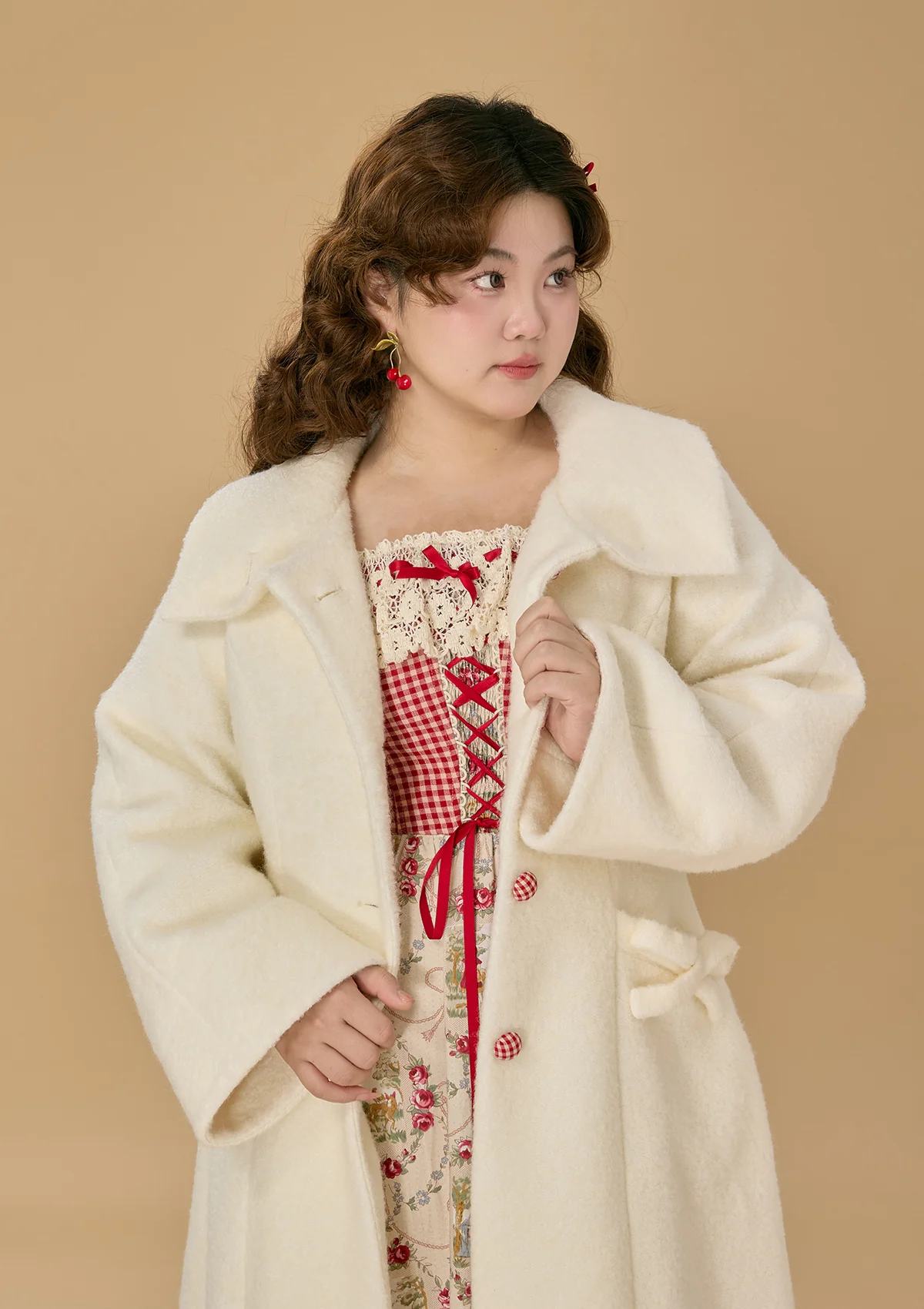 Curve & Plus Strawberry Senior Alumnael Coat - Thrancidy