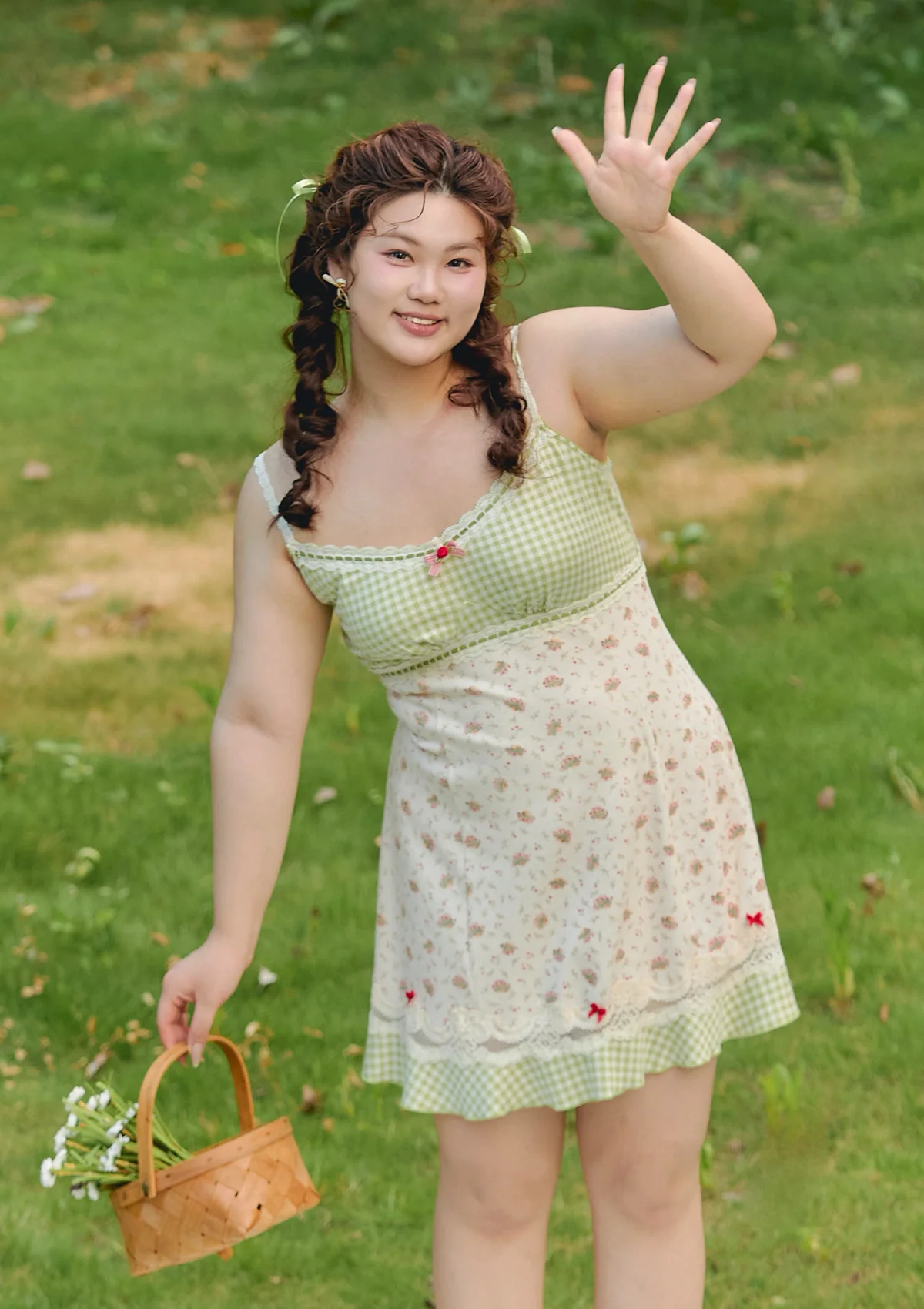 Curve & Plus Matcha Red Bean Dress - Thrancidy