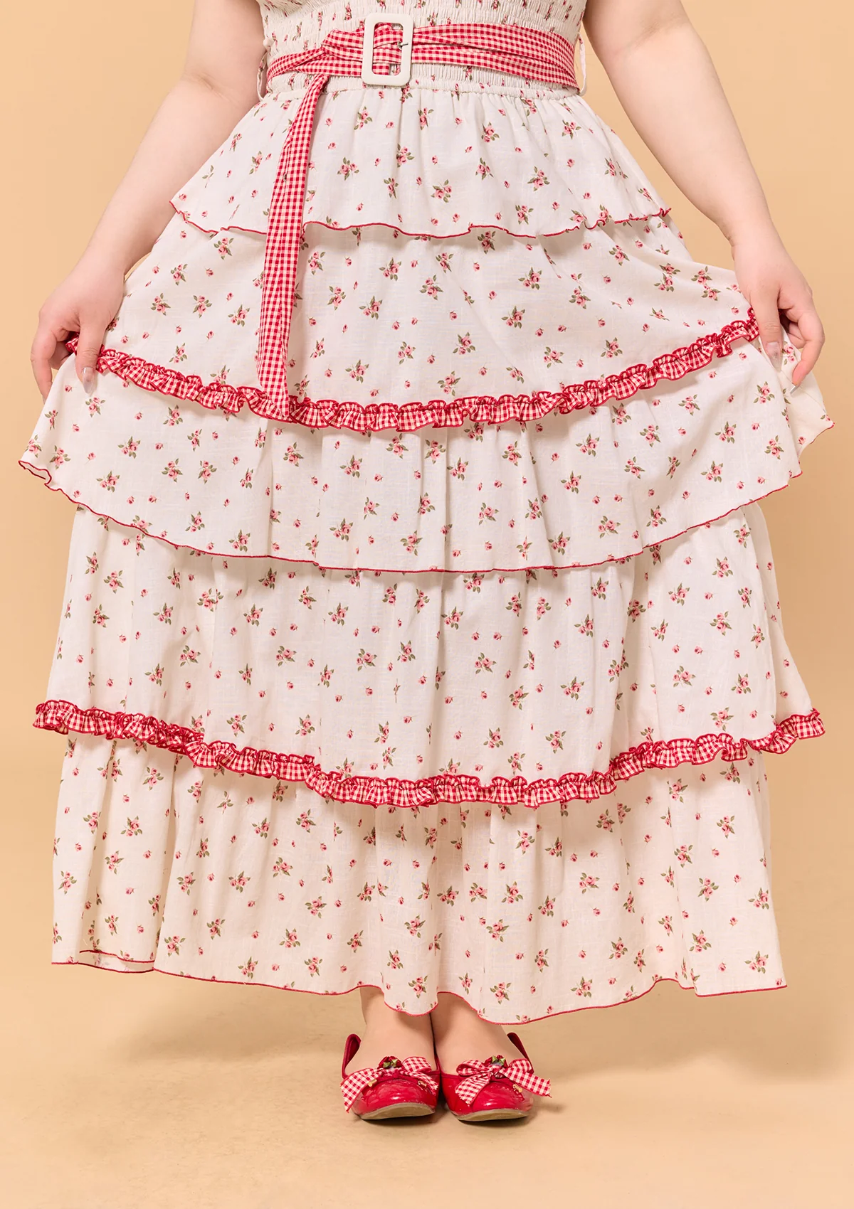 Curve & Plus Red Hood Maiden Dress - Thrancidy