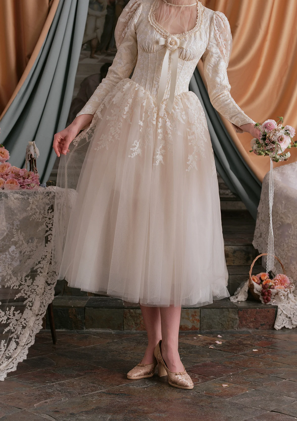 Pure White Wedding Corset Dress - Thrancidy