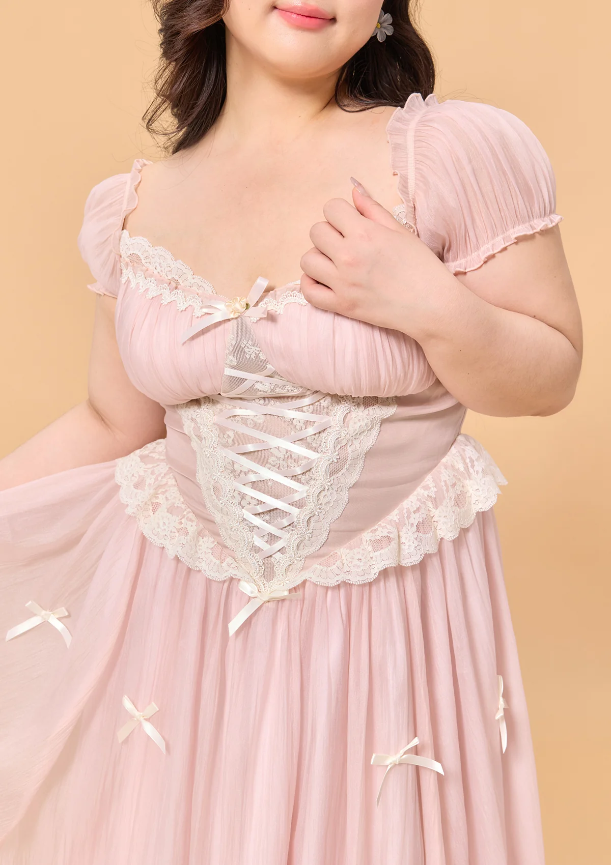 Curve & Plus Pink Mist Fairy Dress - Thrancidy