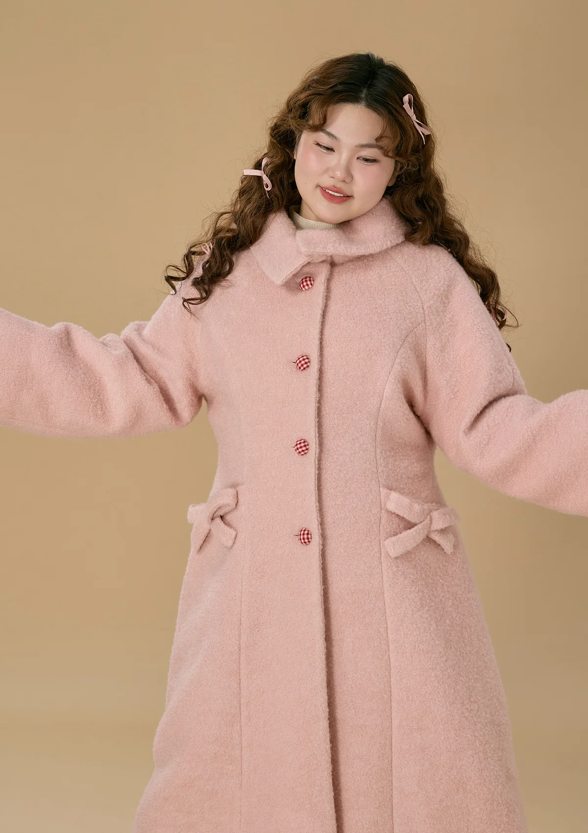 Curve & Plus Strawberry Senior Alumnael Coat - Thrancidy