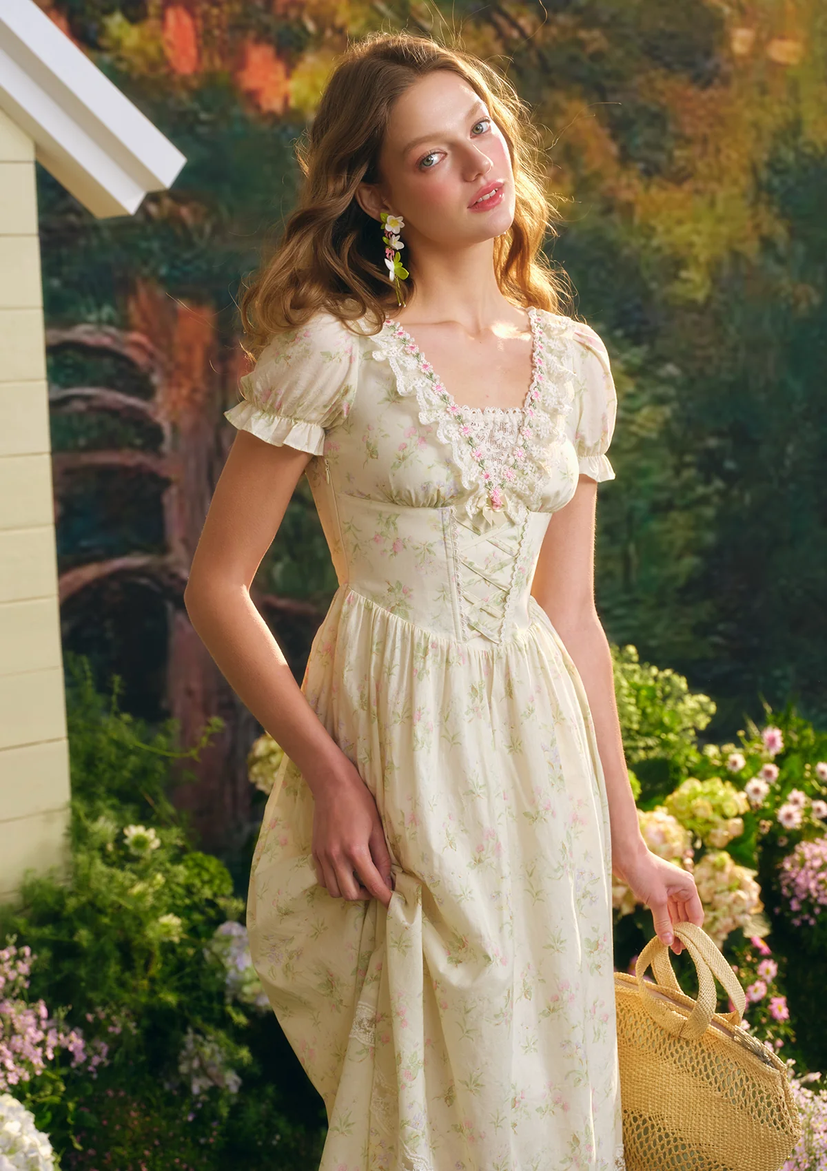 Garden Tea Party Corset Dress - Thrancidy