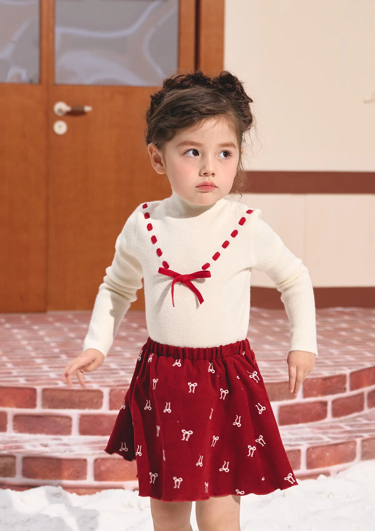 Toddler Girl Strawberry Newspaper Office Skirt - Thrancidy