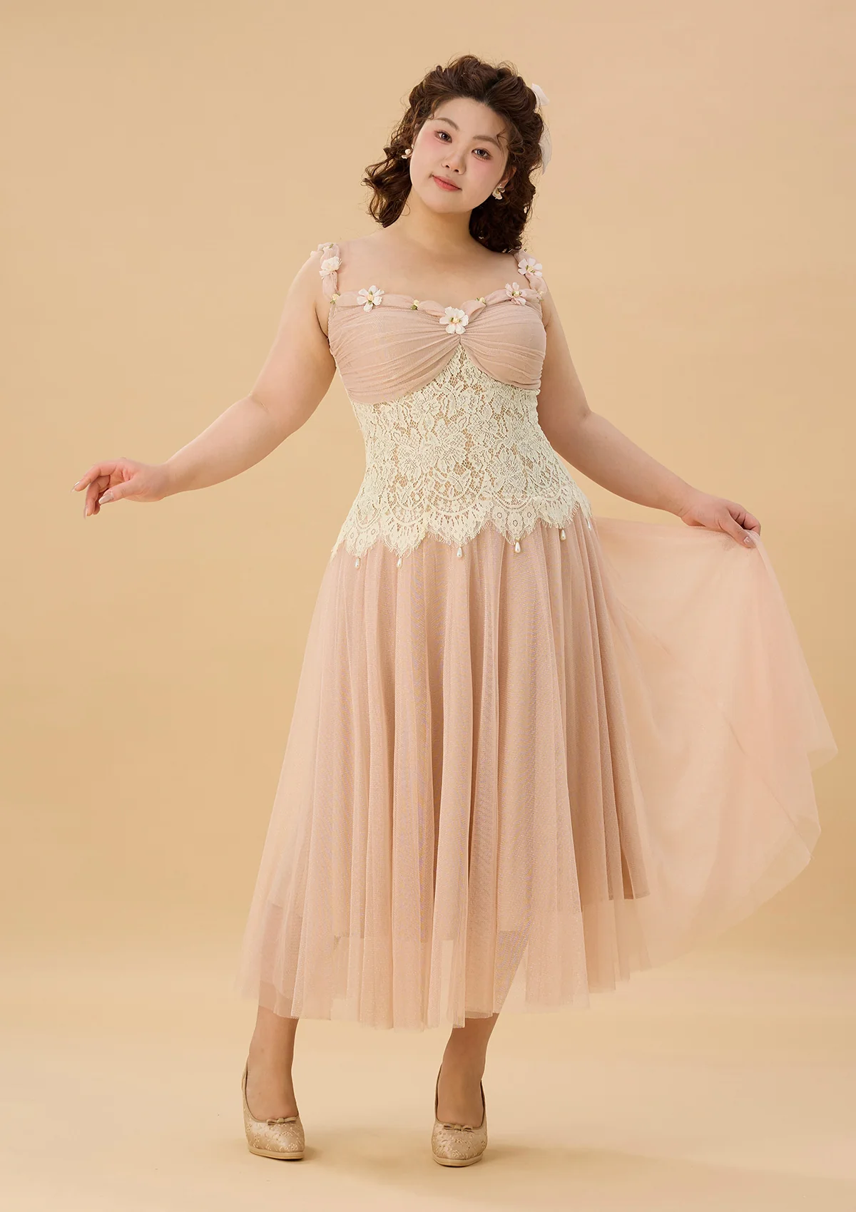 Curve & Plus Daisy Wind Chine Dress - Thrancidy