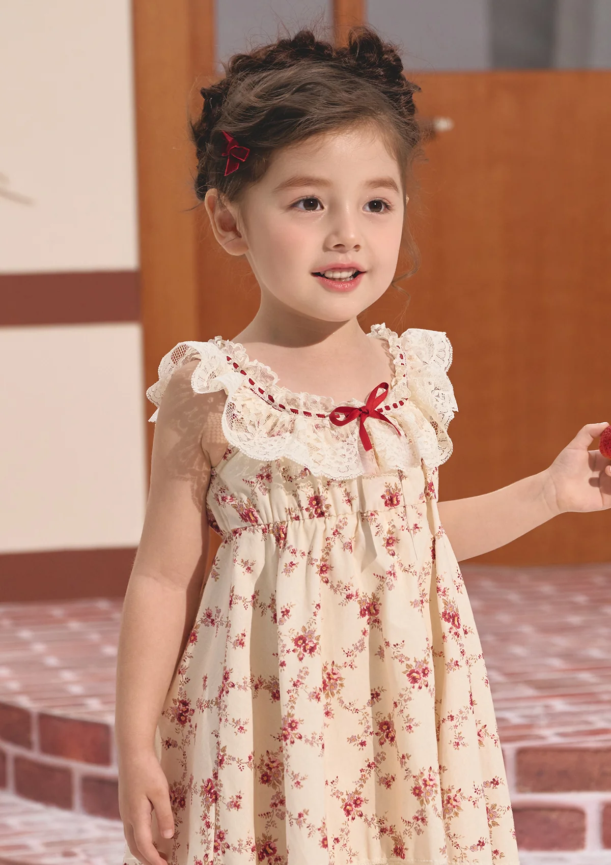 Toddler Girl Red Garnet Dress - Thrancidy