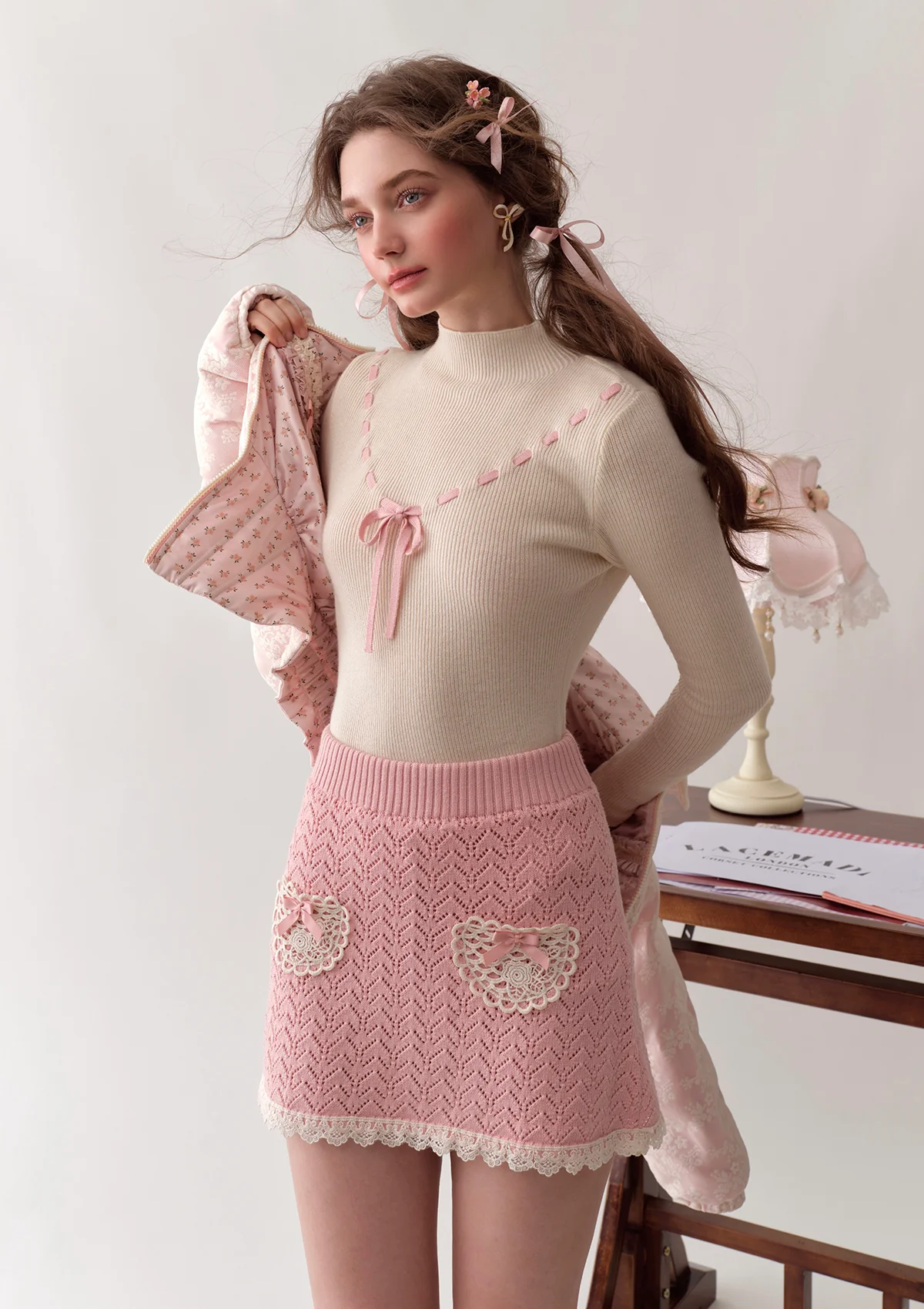 Strawberry Post Office Knit Bottom Shirt - Thrancidy