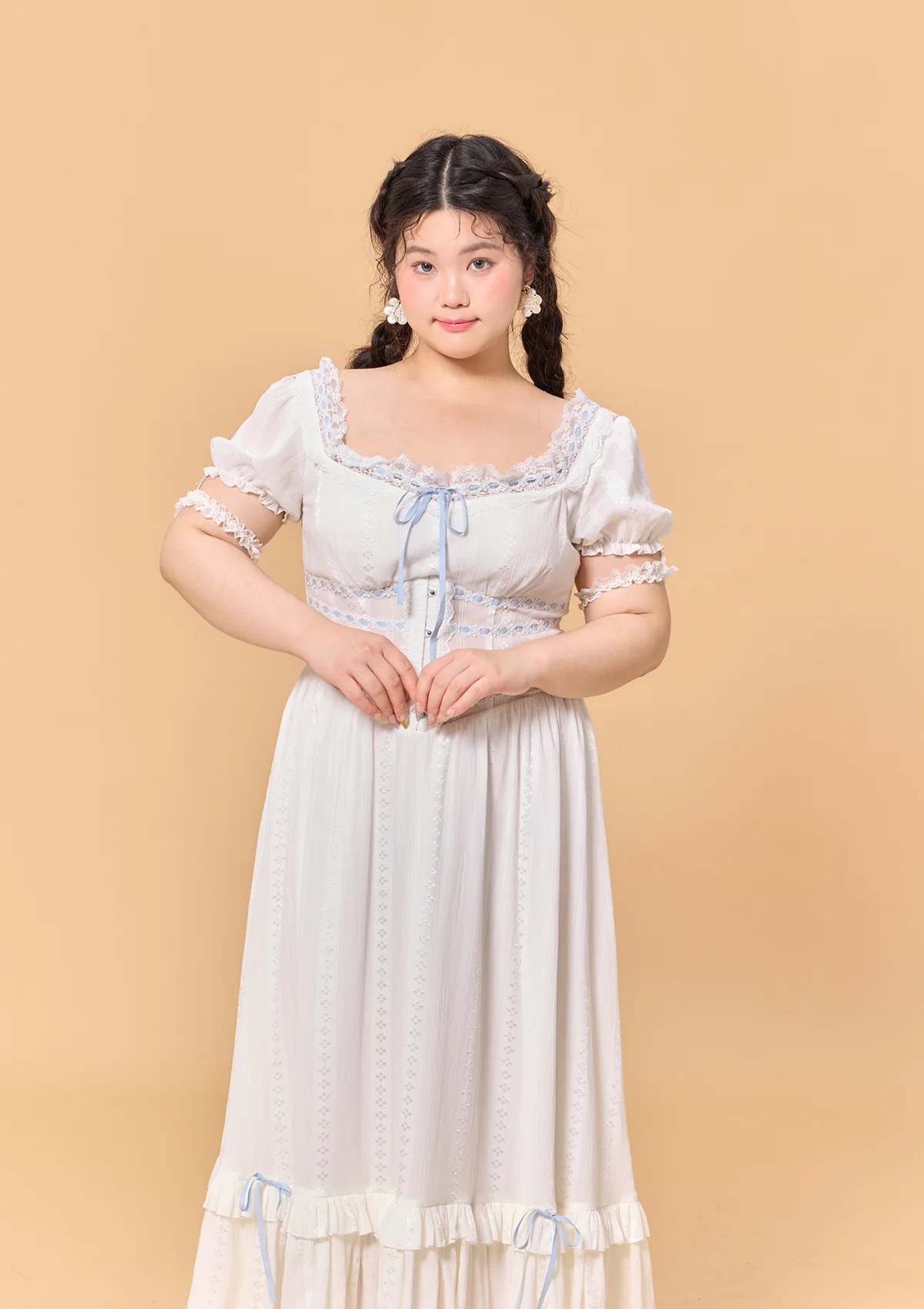 Curve & Plus Dear White Pages Dress - Thrancidy
