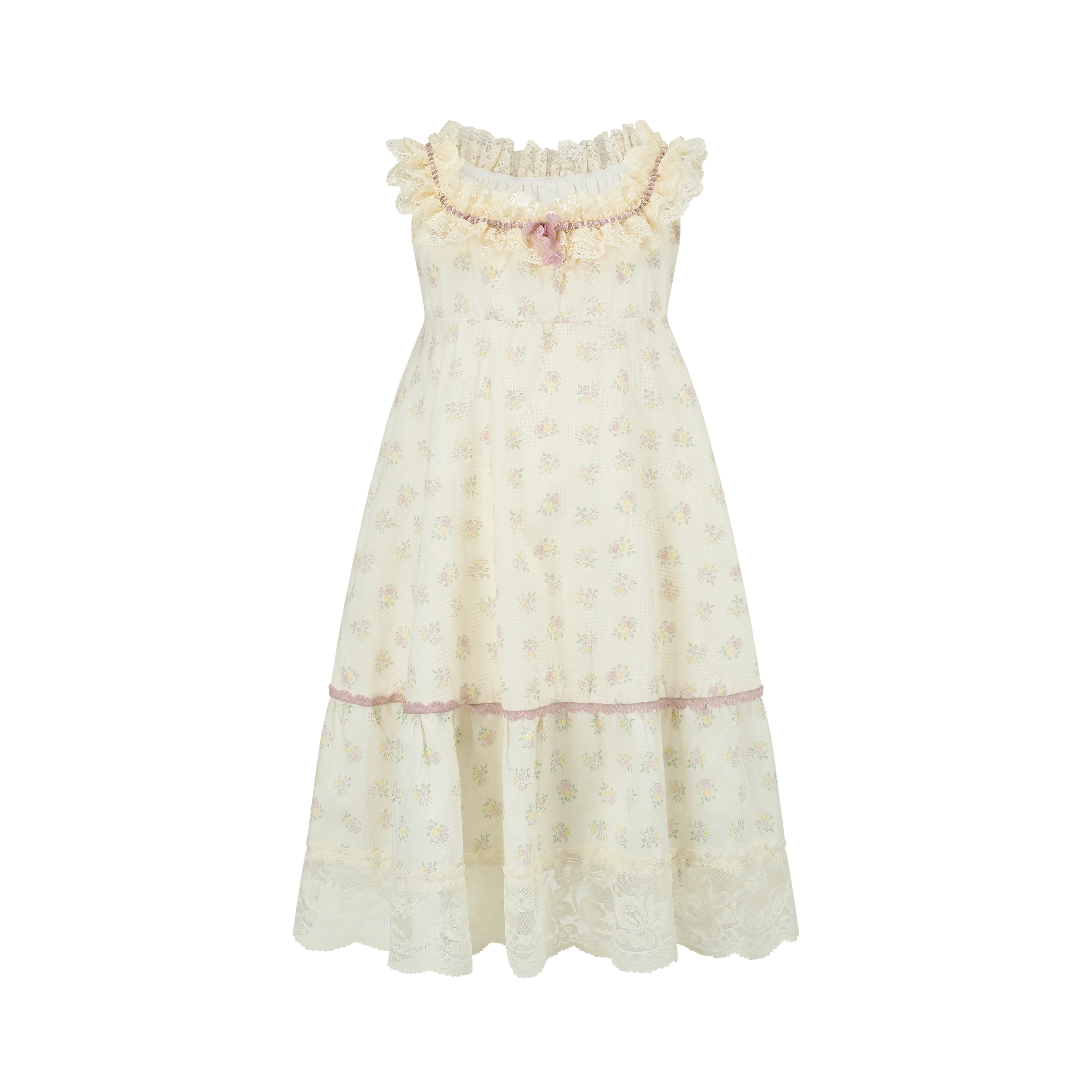 Toddler Girl Cream Clove Dress - Thrancidy