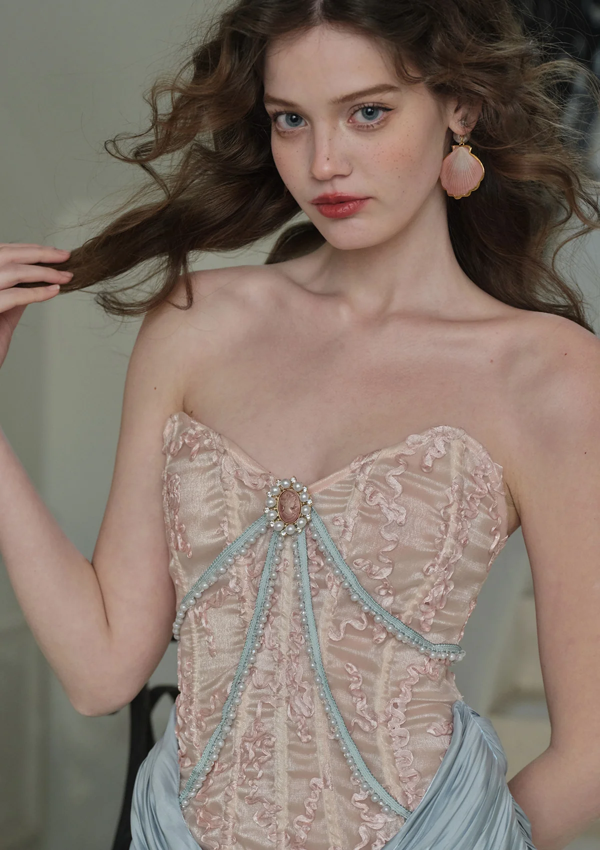 Colored Glaze Corset Dress - Thrancidy