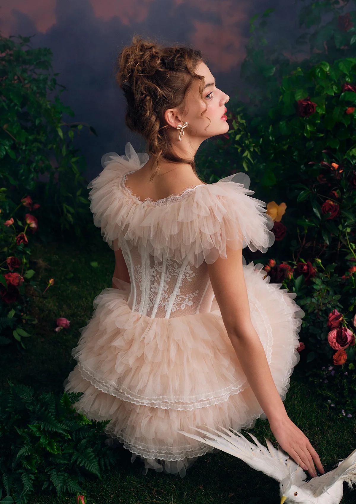 The Befalling of Wings Corset Dress - Thrancidy