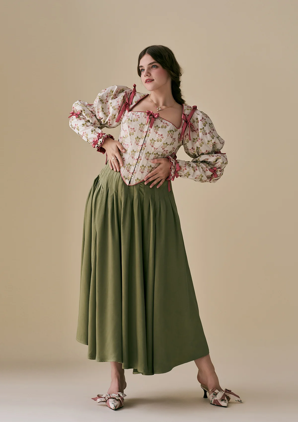 Curve & Plus Flower & Mirror Skirt - Thrancidy