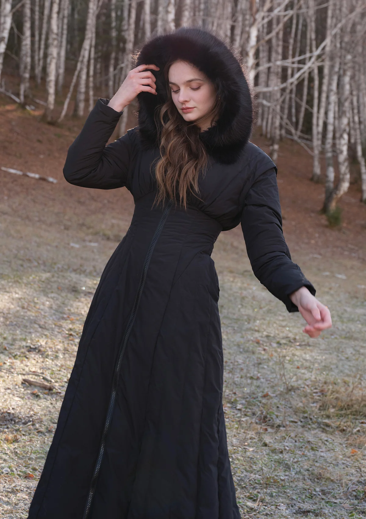 Paper Feather Down Coat(Black) - Thrancidy