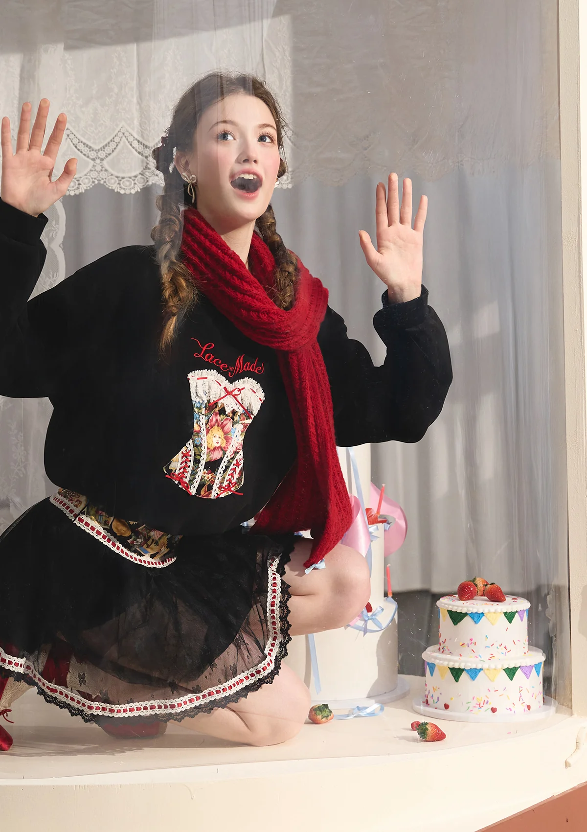 Curve & Plus Berry Brownie Hoodie - Thrancidy