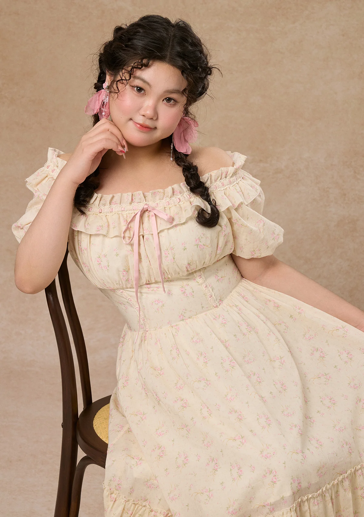 Curve&Plus Flower&Poetry Corset Dress - Thrancidy