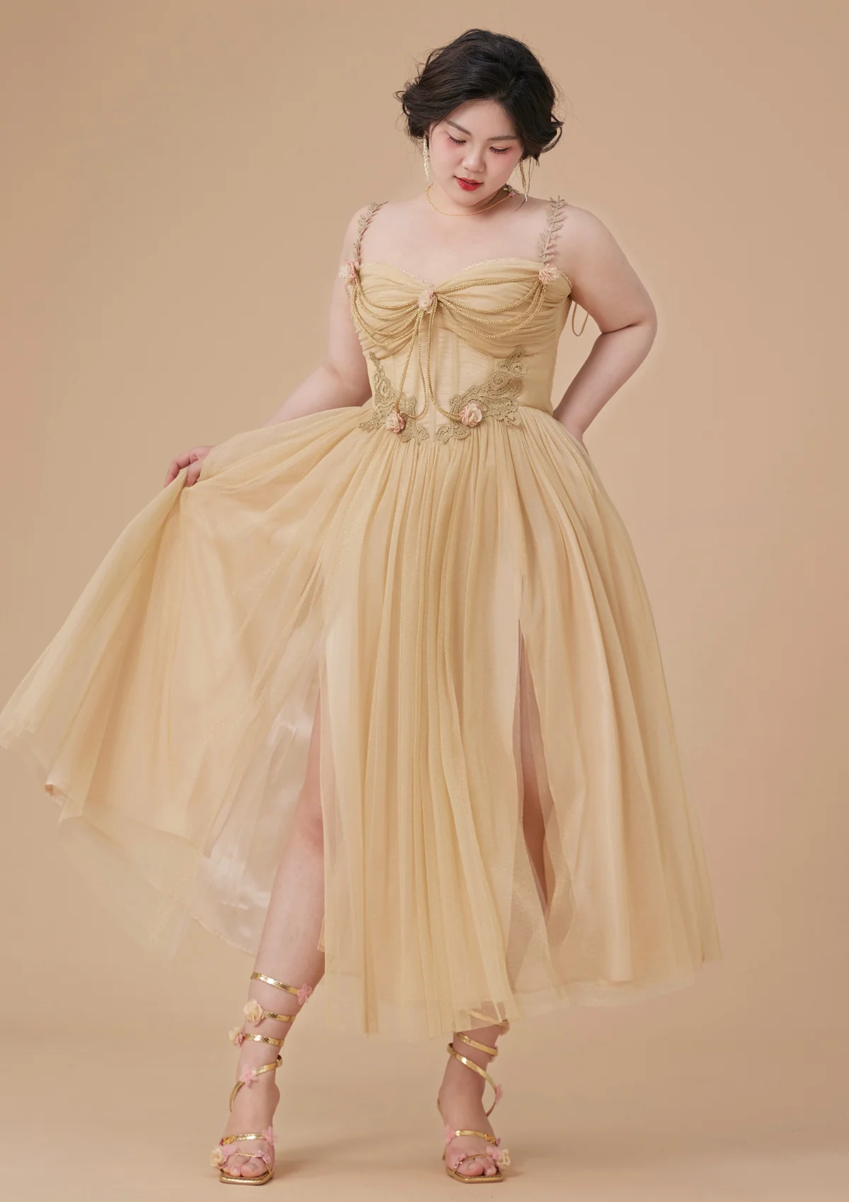 Curve & Plus Nile Rose Corset Dress - Thrancidy