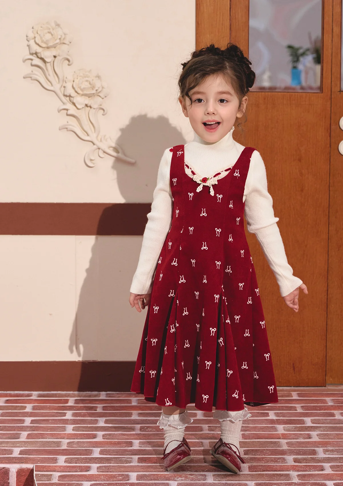 Toddler Girl Strawberry Newspaper Office Dress - Thrancidy