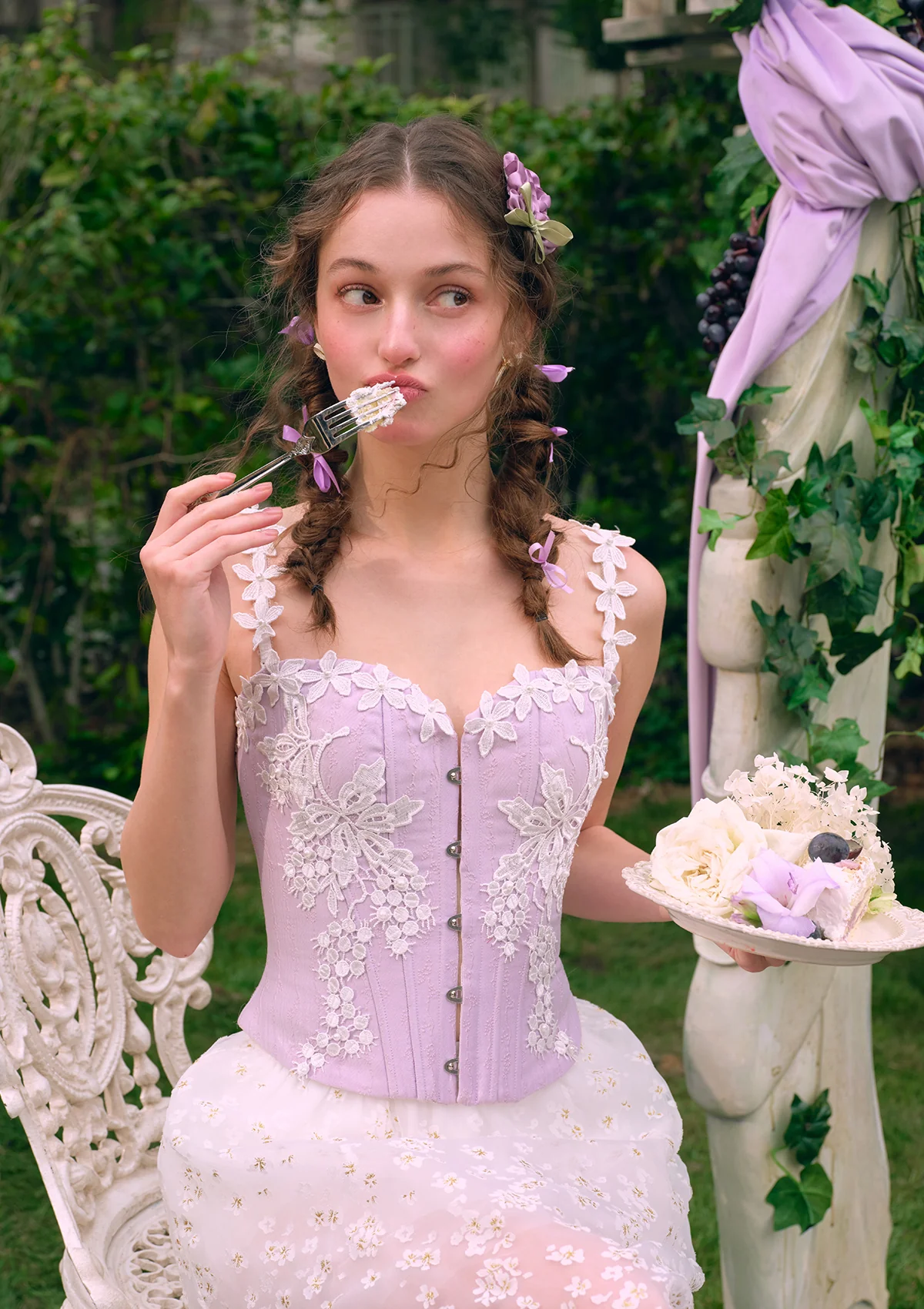 Curve & Plus Ice Grape Corset - Thrancidy